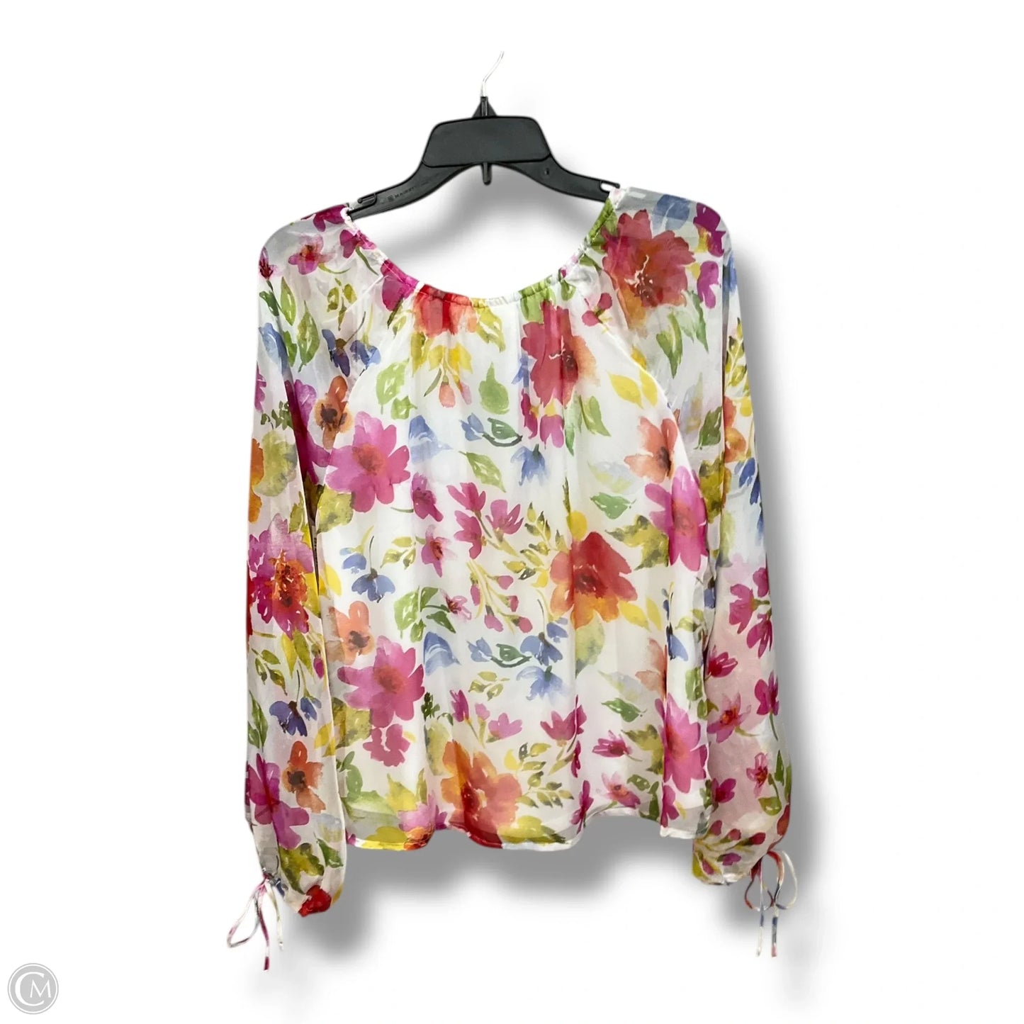 Blouse Long Sleeve By Cmc In Floral Print, Size: M