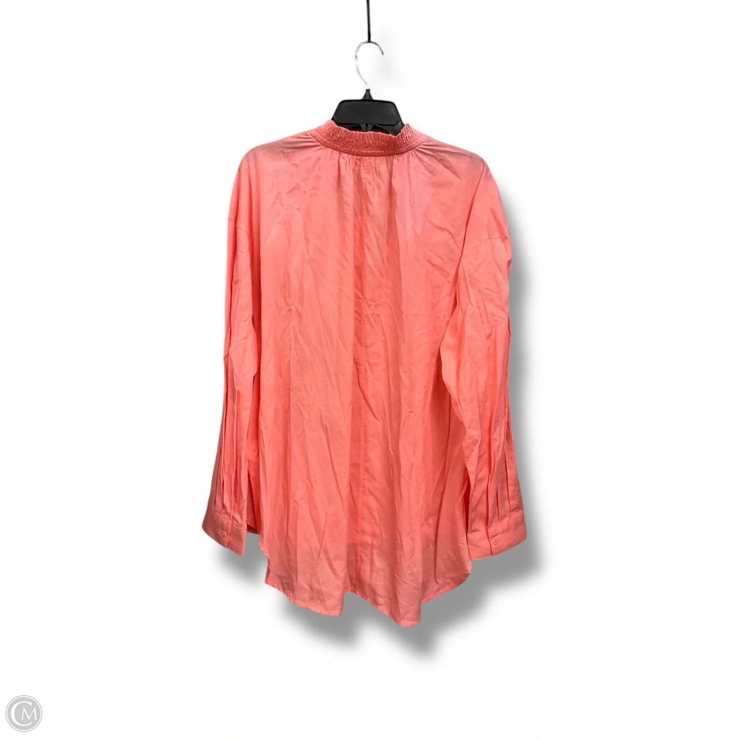 Blouse Long Sleeve By Clothes Mentor In Orange, Size: 3x