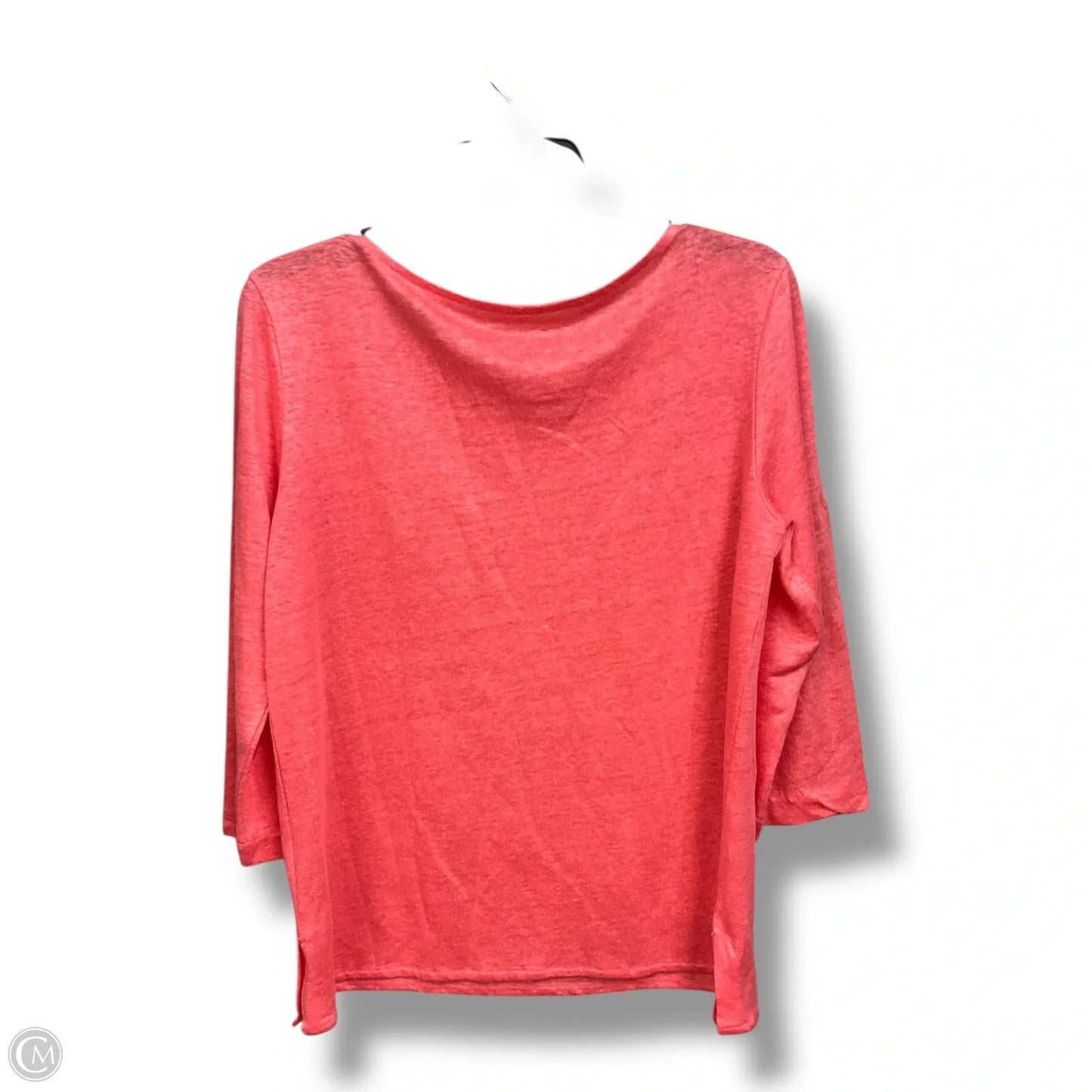 Top 3/4 Sleeve By Majestic Filatures In Coral, Size: M