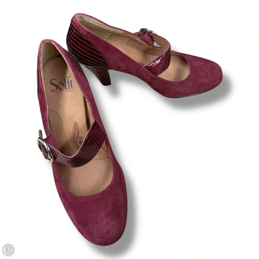 Shoes Heels Block By Sofft In Red, Size: 7.5