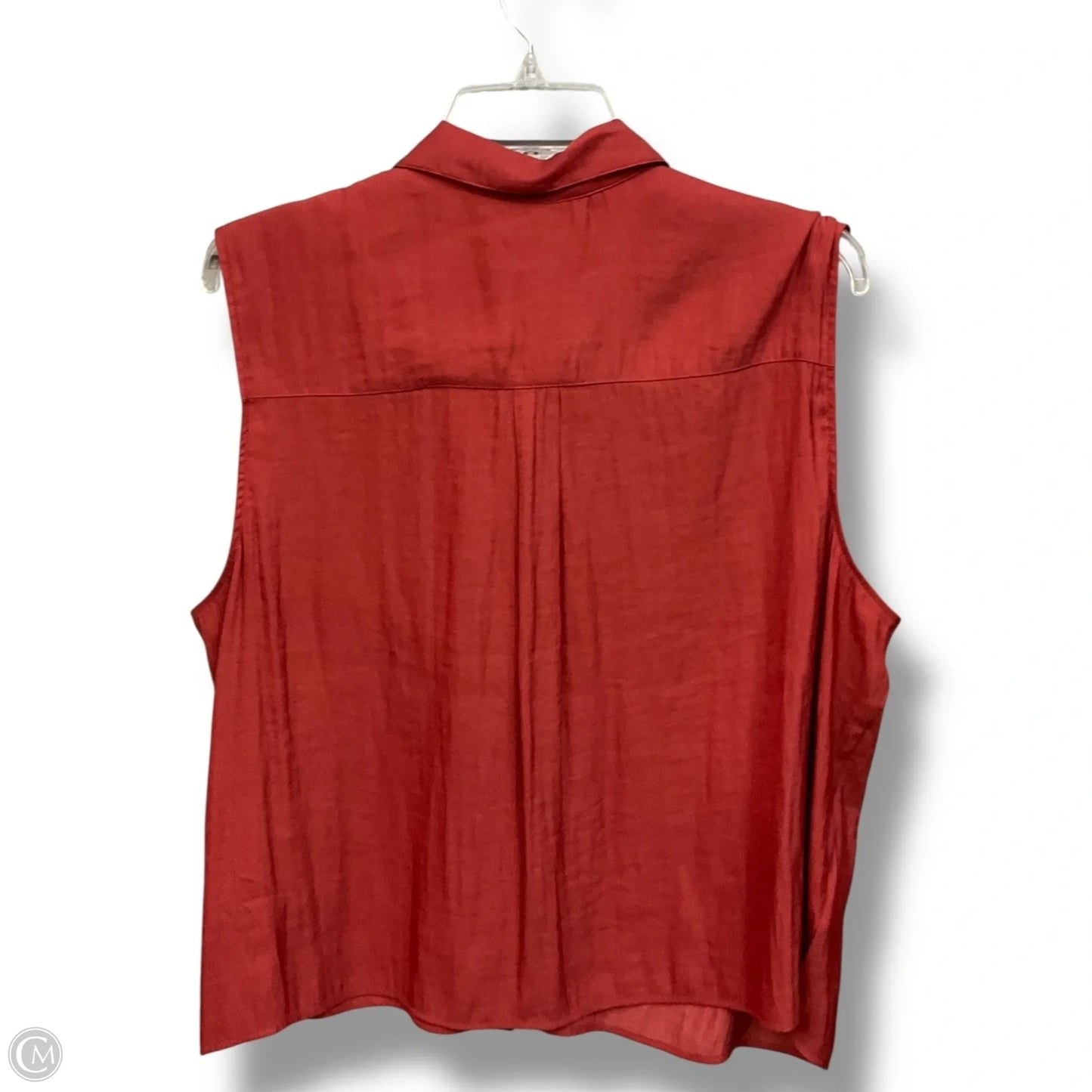 Blouse Sleeveless By Banana Republic In Red, Size: Xl