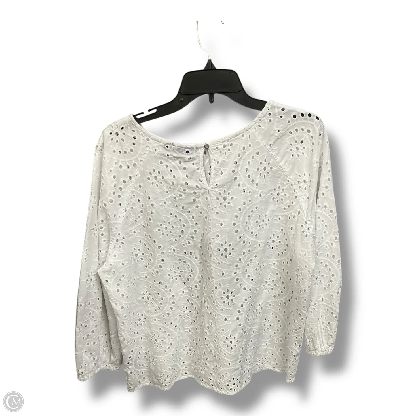 Blouse 3/4 Sleeve By Apt 9 In White, Size: Xxl