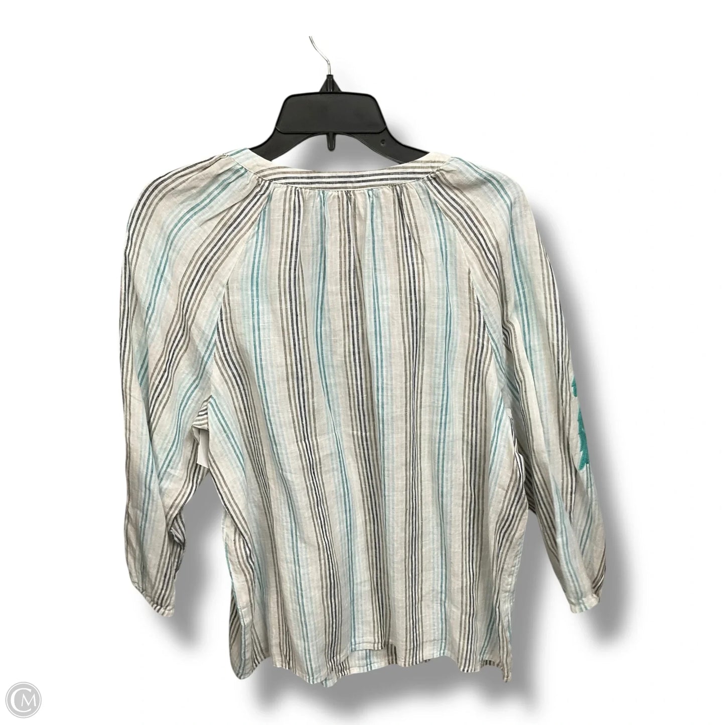 Blouse 3/4 Sleeve By J. Jill In Striped Pattern, Size: M