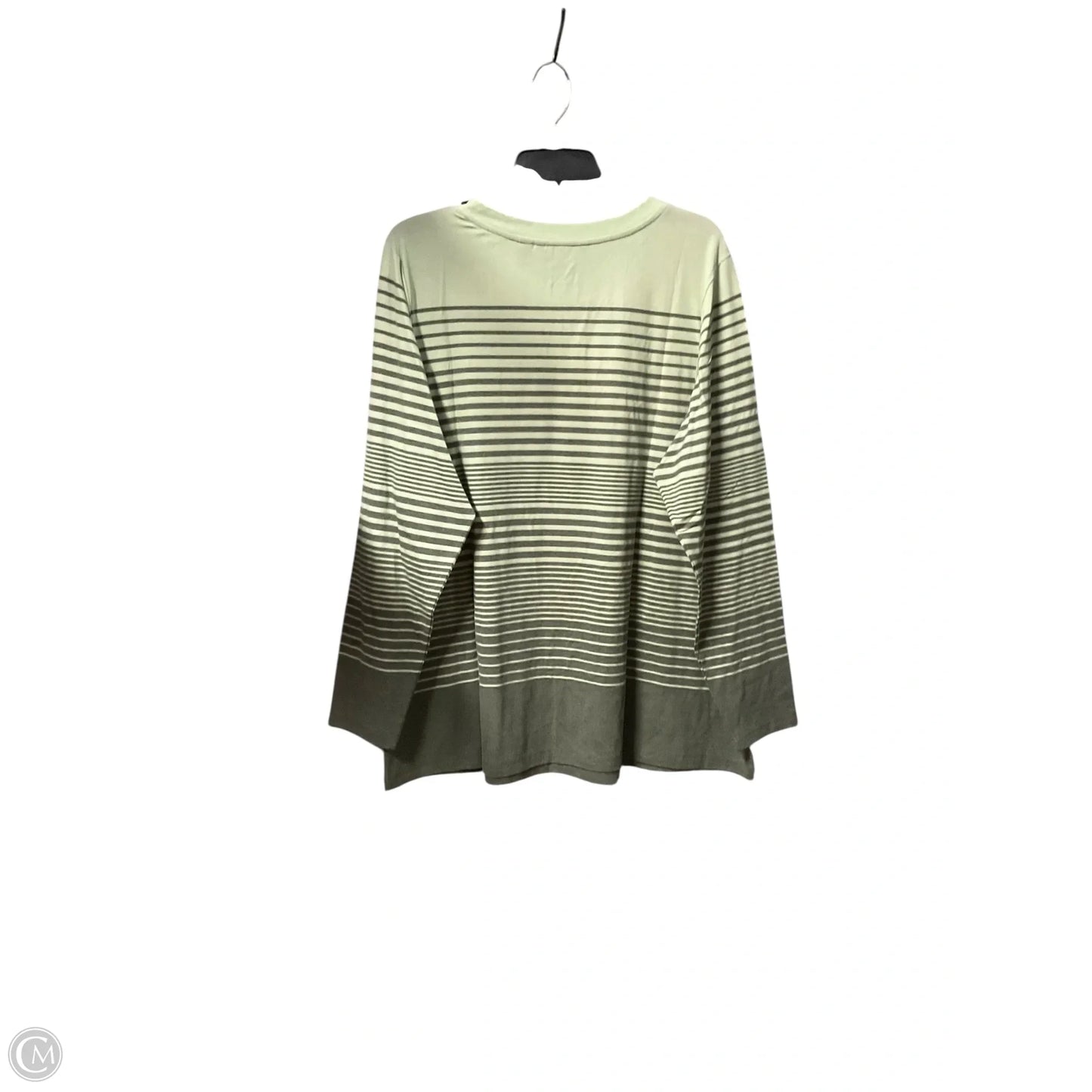 Top Long Sleeve By Isaac Mizrahi Live Qvc In Green, Size: 2x
