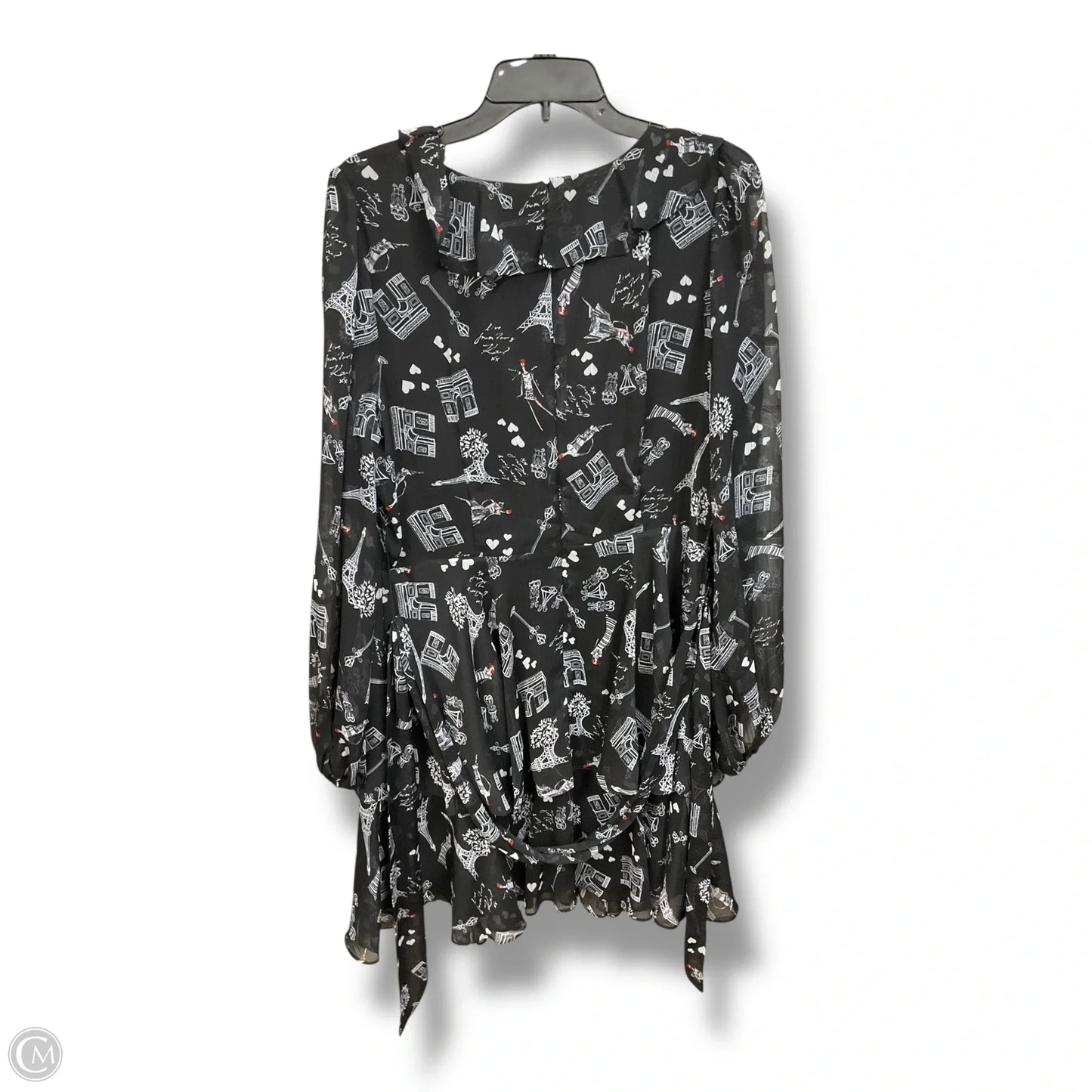 Dress Designer By Karl Lagerfeld In Black & White, Size: L