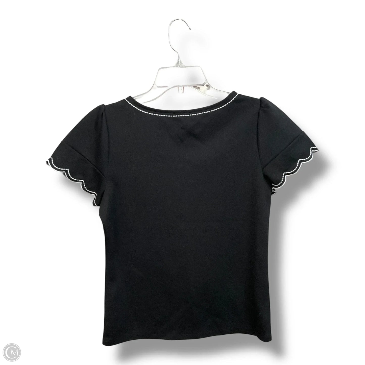 Top Short Sleeve By Ann Taylor In Black, Size: Xs