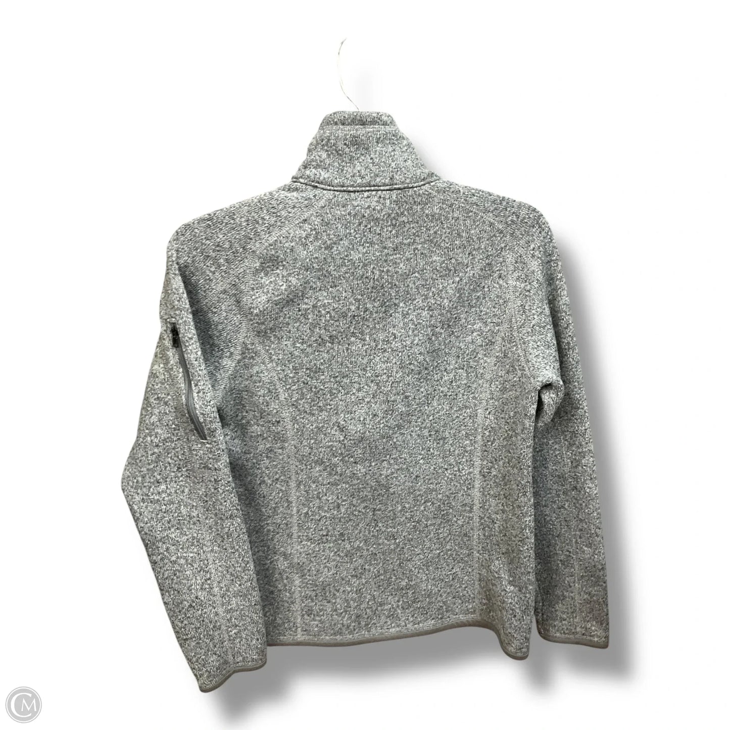 Athletic Top Long Sleeve Collar By Patagonia In Grey, Size: S