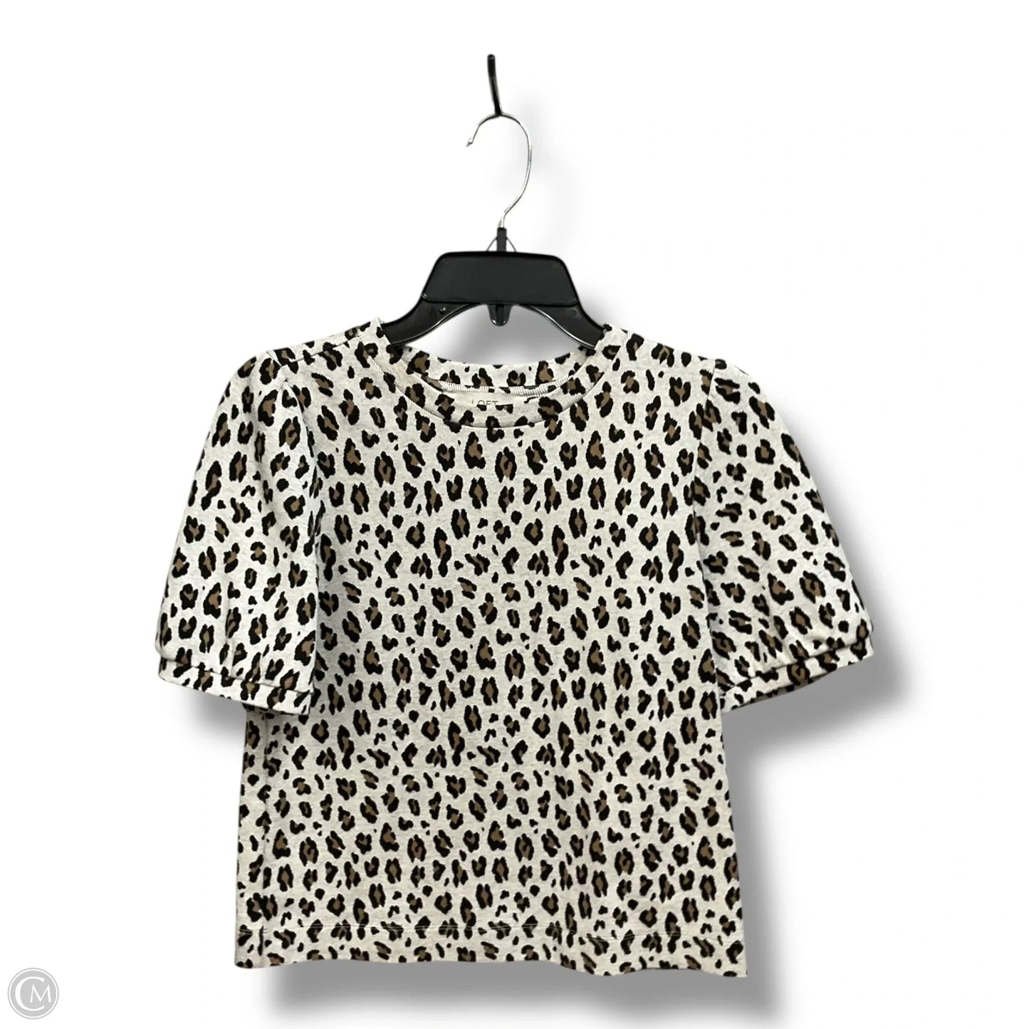 Top Short Sleeve By Loft In Animal Print, Size: Xs