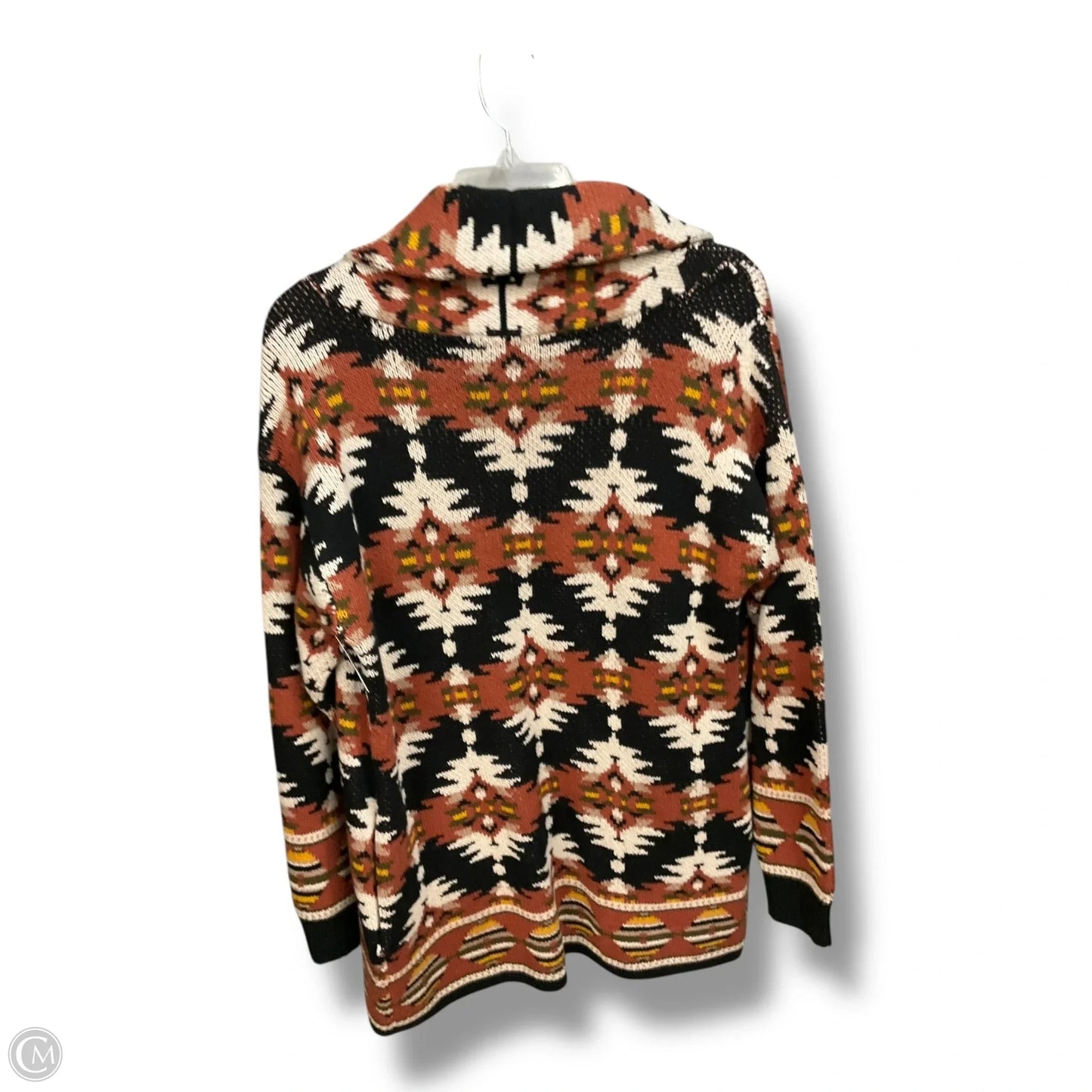 Sweater Cardigan By Lucky Brand In Black & Brown, Size: Sp