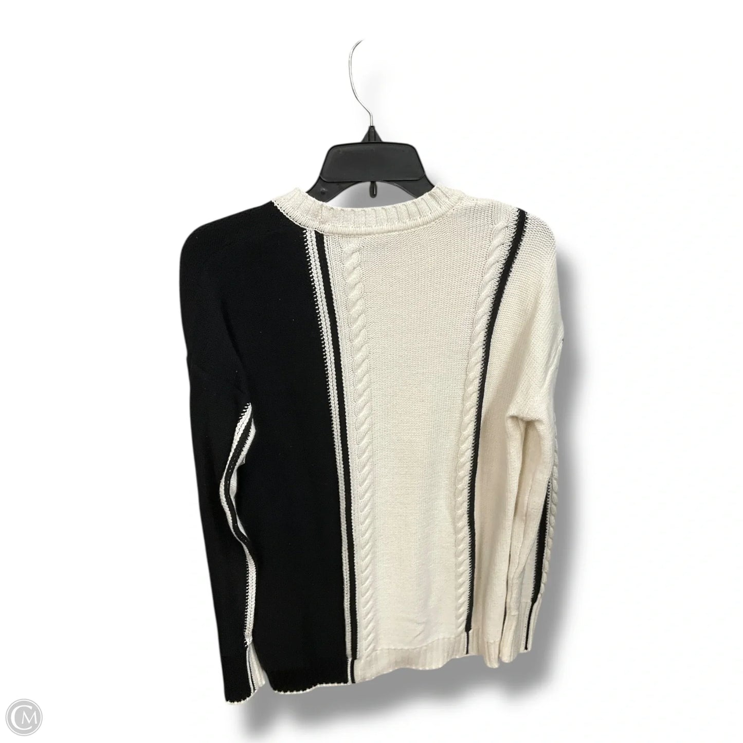 Sweater By Cabi In Black & White, Size: Xs
