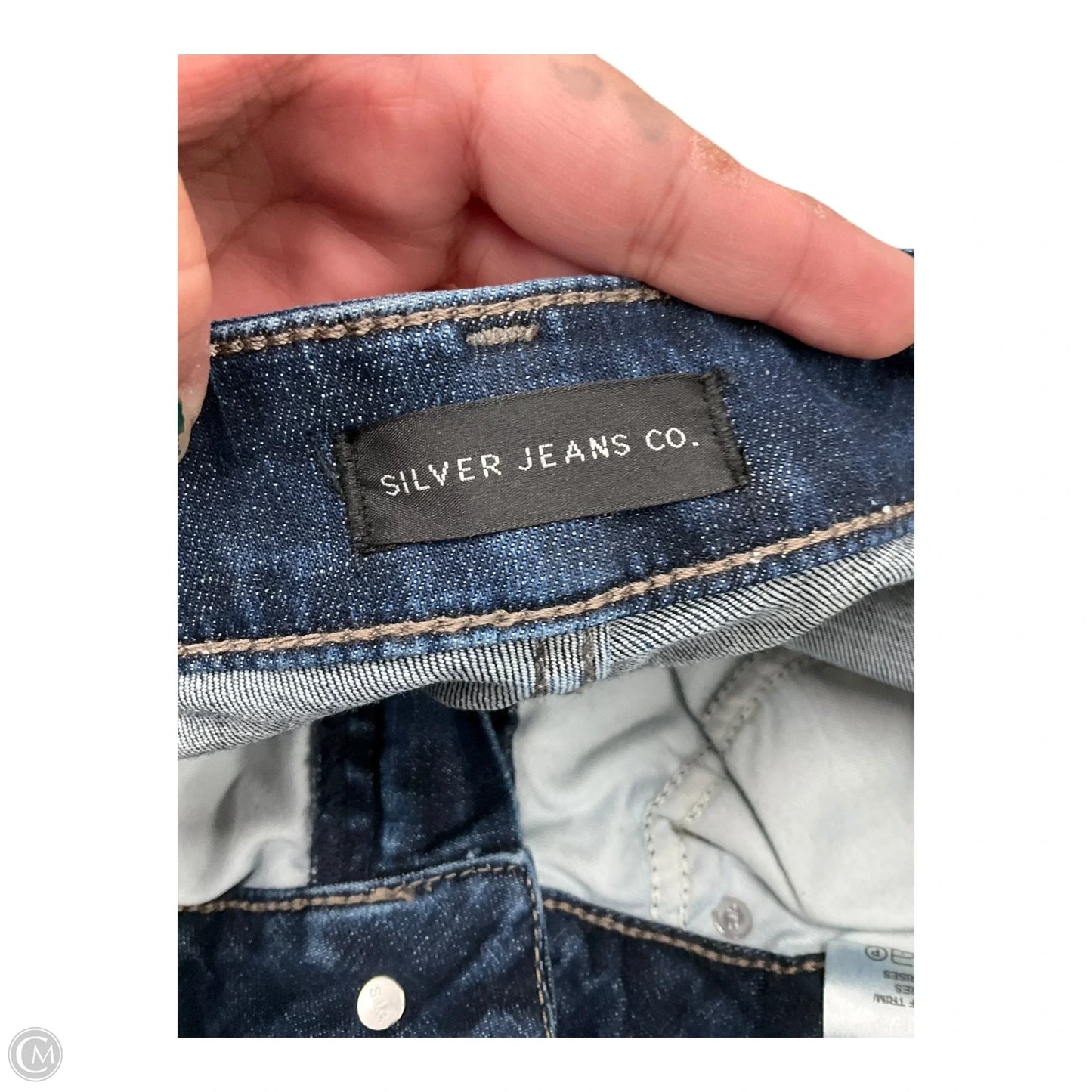 Jeans Straight By Silver In Blue Denim, Size: 12