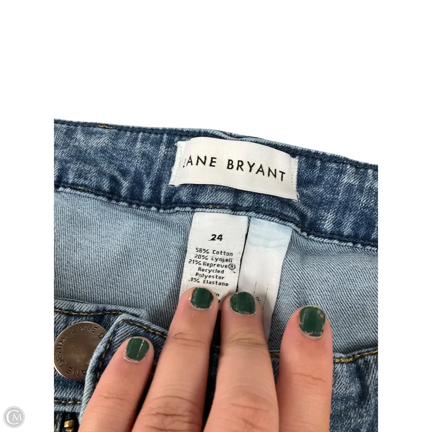 Jeans Wide Leg By Lane Bryant In Blue Denim, Size: 24