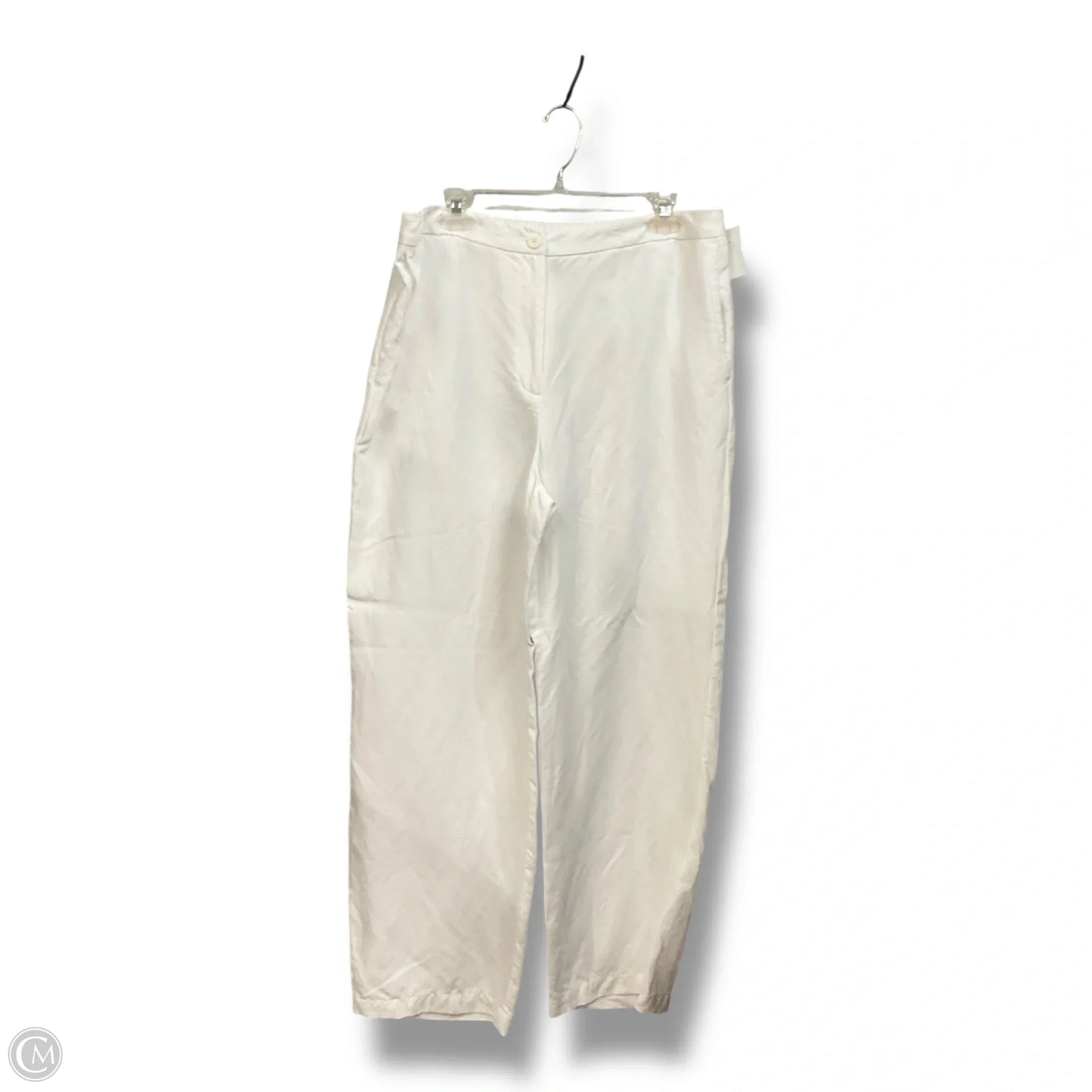 Pants Linen By Eileen Fisher In White, Size: L