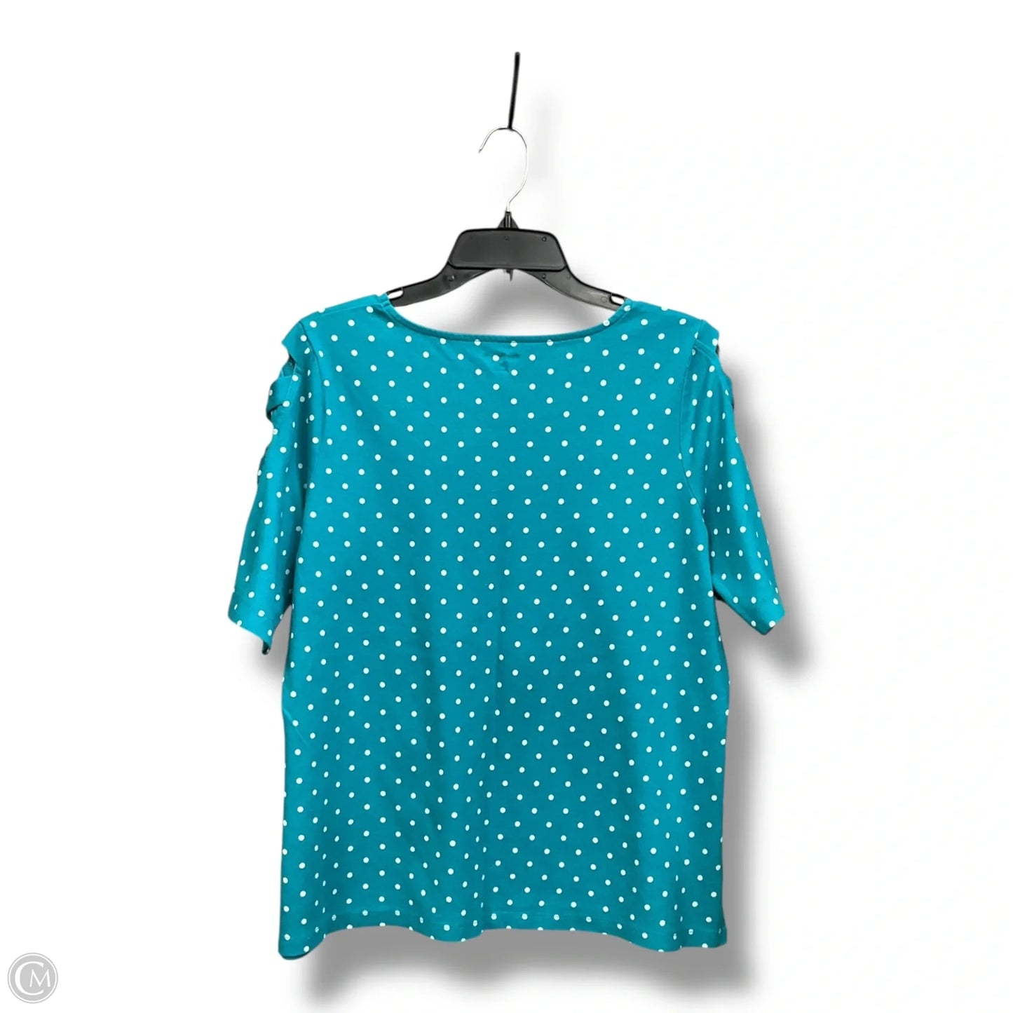 Top Short Sleeve By Kim Rogers In Polkadot Pattern, Size: Xl