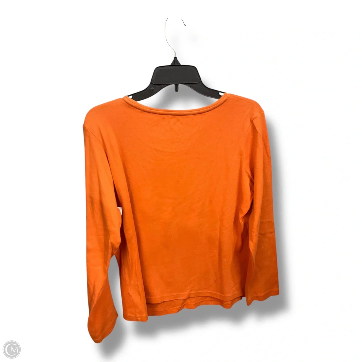 Top Long Sleeve Basic By Christopher And Banks In Orange, Size: Xl