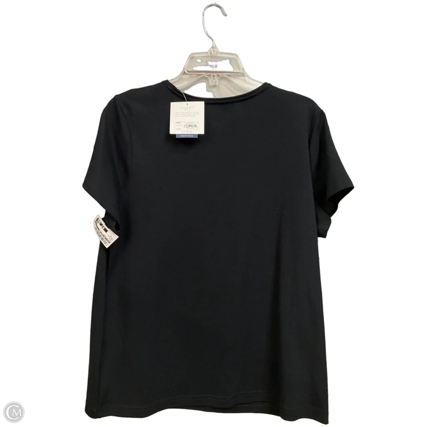 Top Short Sleeve Basic By Croft And Barrow In Black, Size: Xl