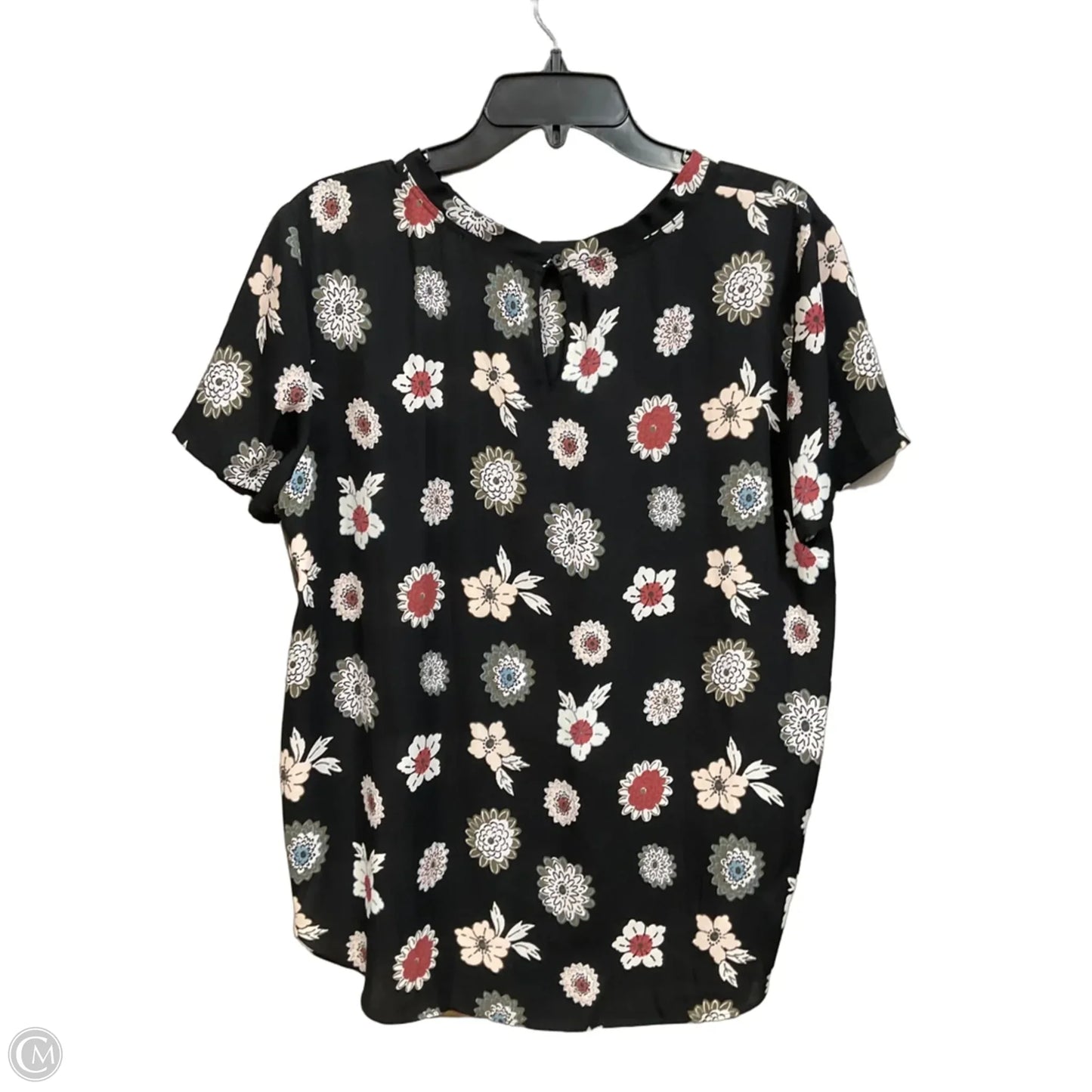 Top Short Sleeve By Loft In Floral Print, Size: L
