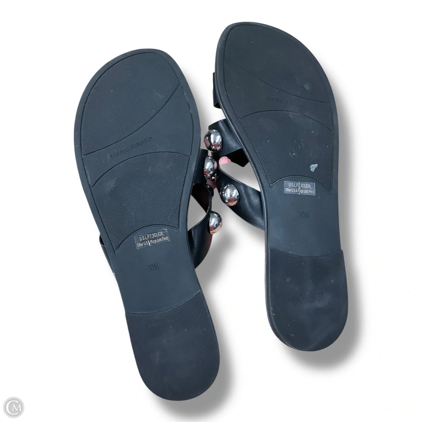 Sandals Flats By Marc Fisher In Black, Size: 10