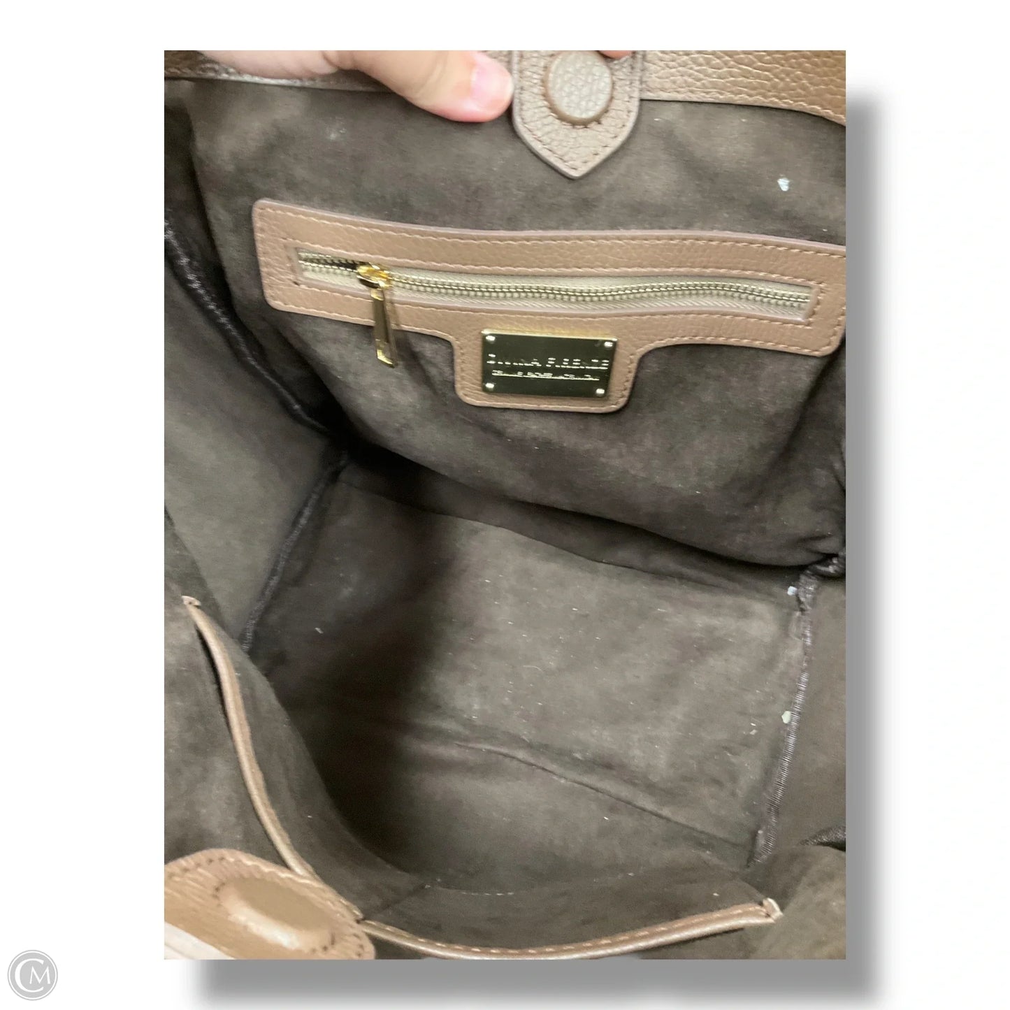 Handbag Leather By Cmc, Size: Large