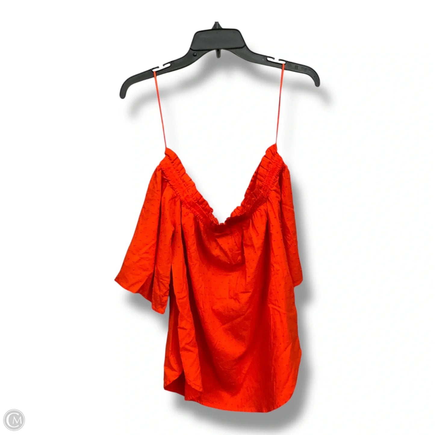 Top Short Sleeve By H&m In Orange, Size: S