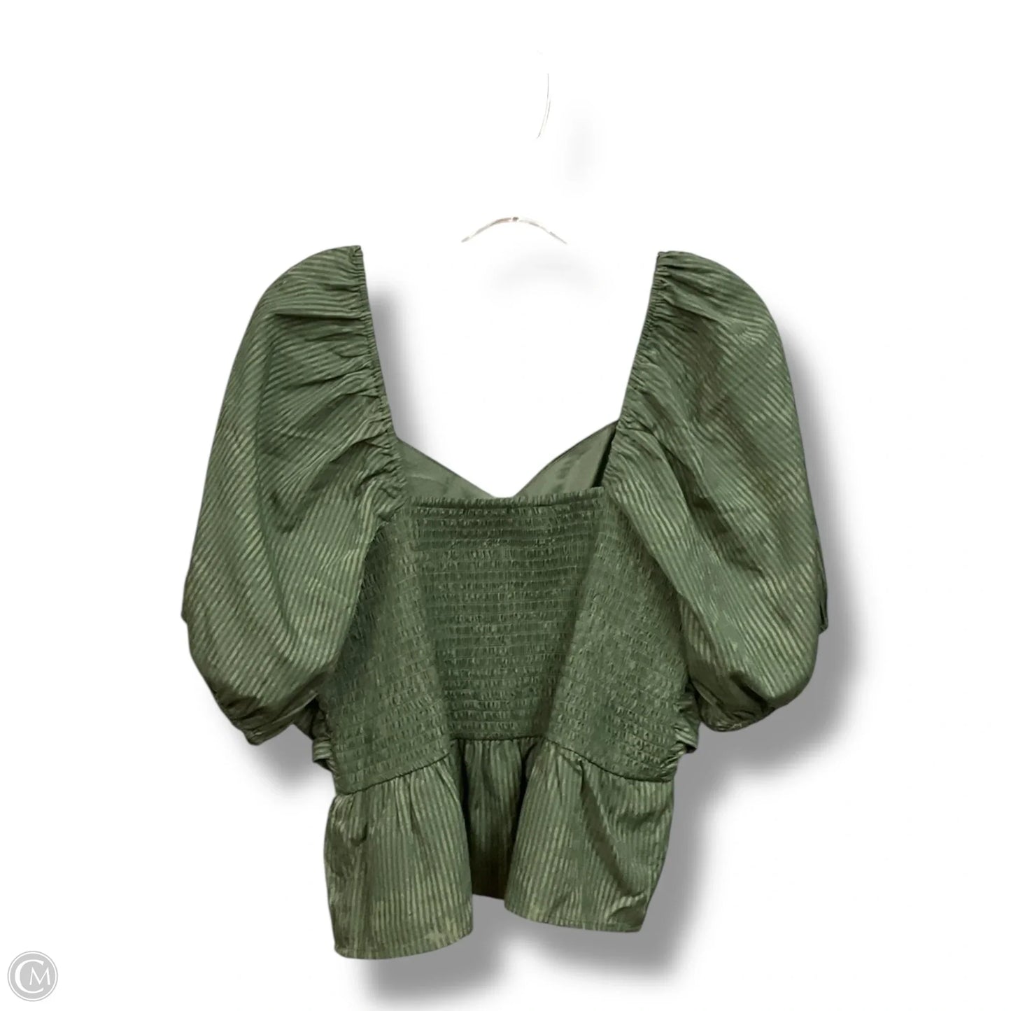 Top Short Sleeve By Express In Green, Size: Xl