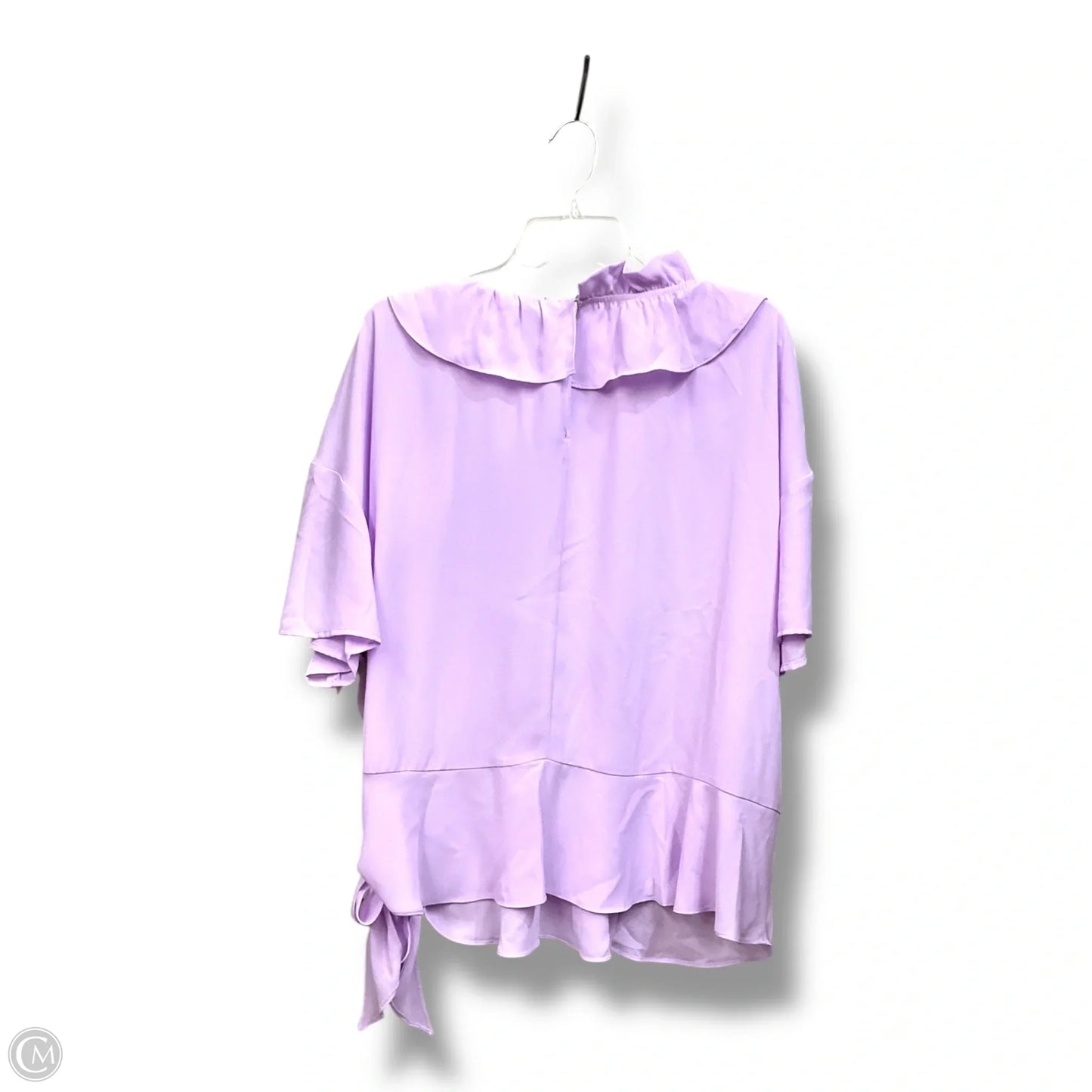 Blouse Short Sleeve By Eloquii In Purple, Size: 2x