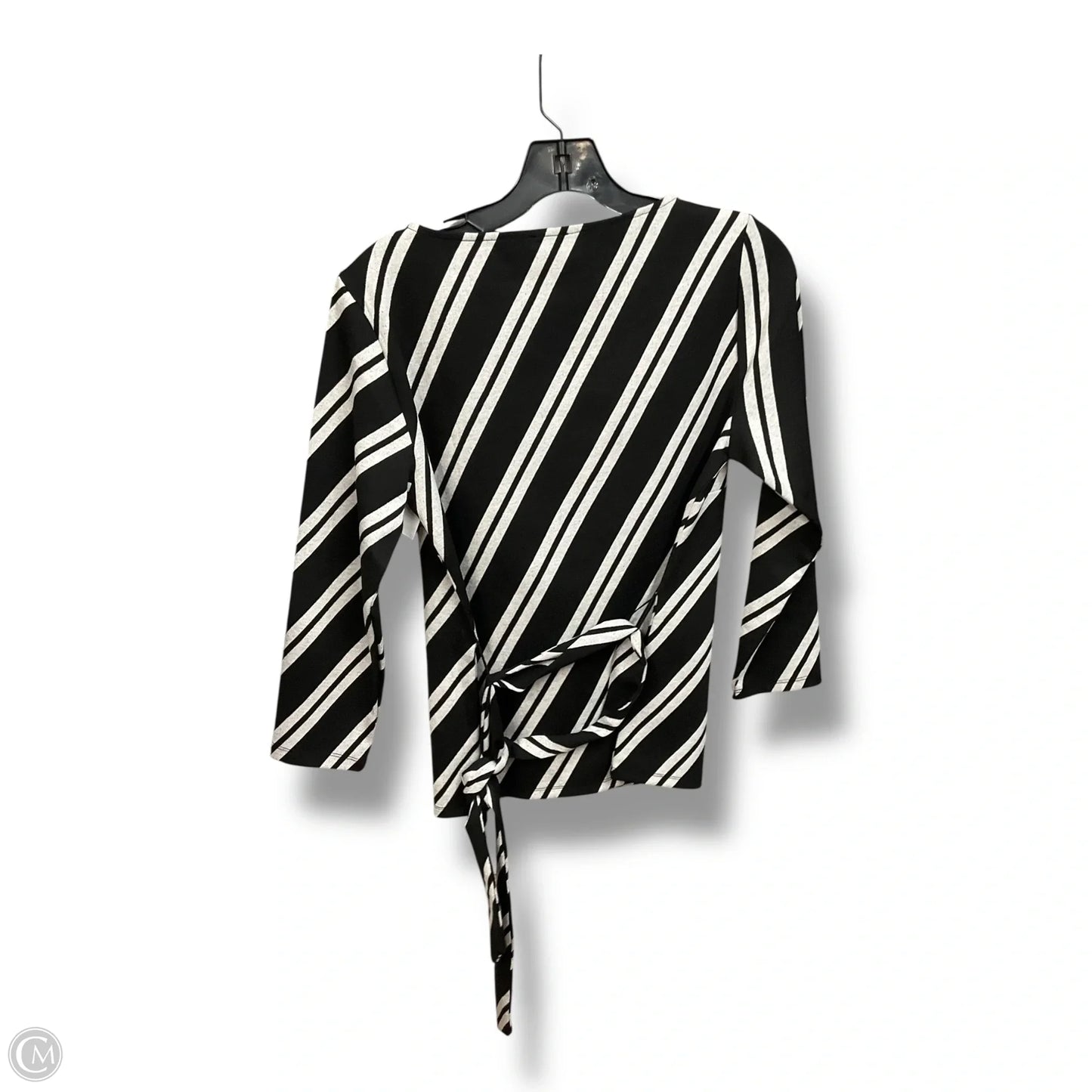 Top 3/4 Sleeve By Ann Taylor In Striped Pattern, Size: S
