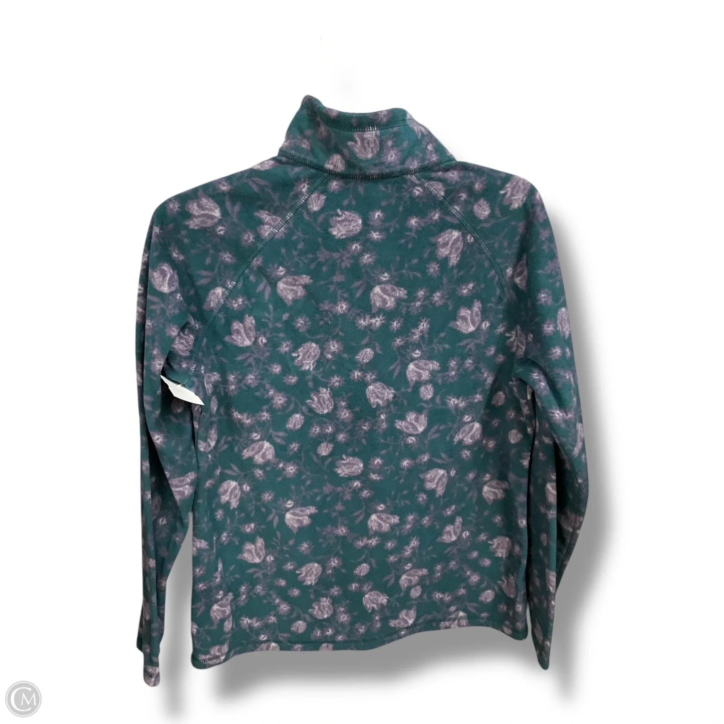 Jacket Fleece By Eddie Bauer In Green & Purple, Size: S