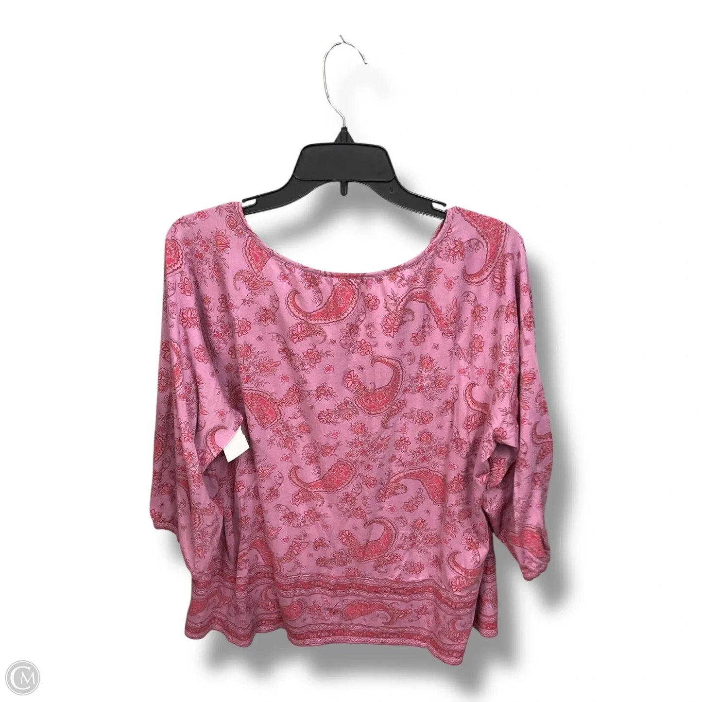 Top Long Sleeve By Pure Jill In Paisley Print, Size: Xl