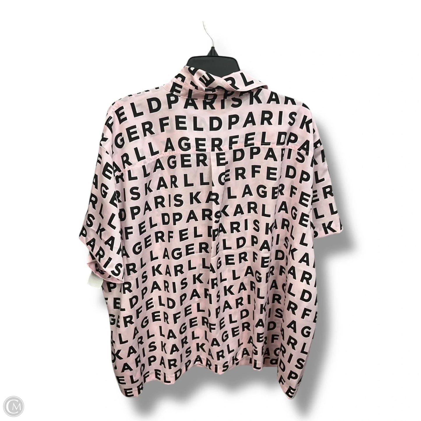Blouse Designer By Karl Lagerfeld In Pink, Size: 3x