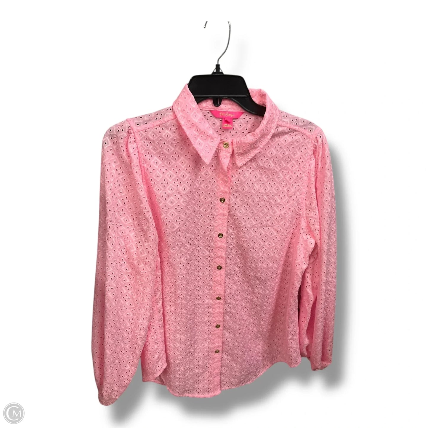 Blouse Designer By Lilly Pulitzer In Pink, Size: L