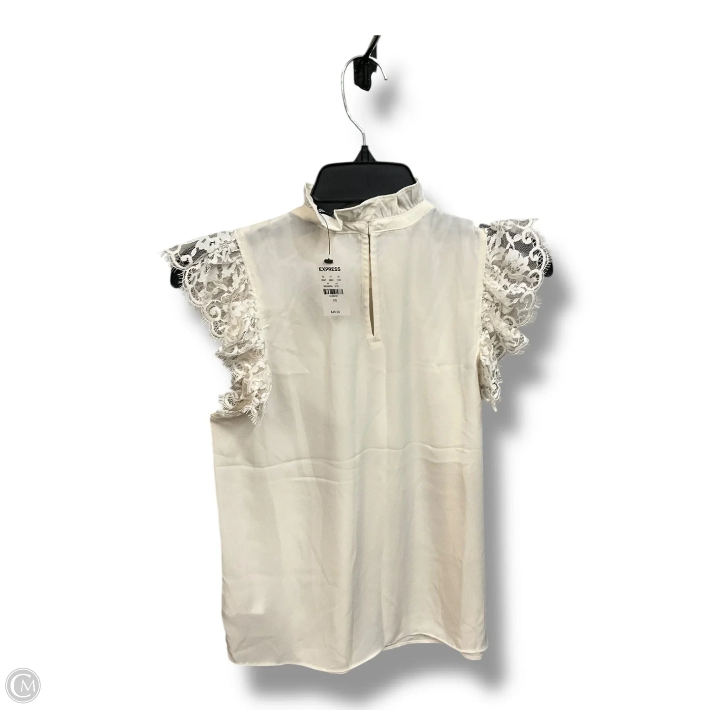 Top Sleeveless By Express In Ivory, Size: Xs