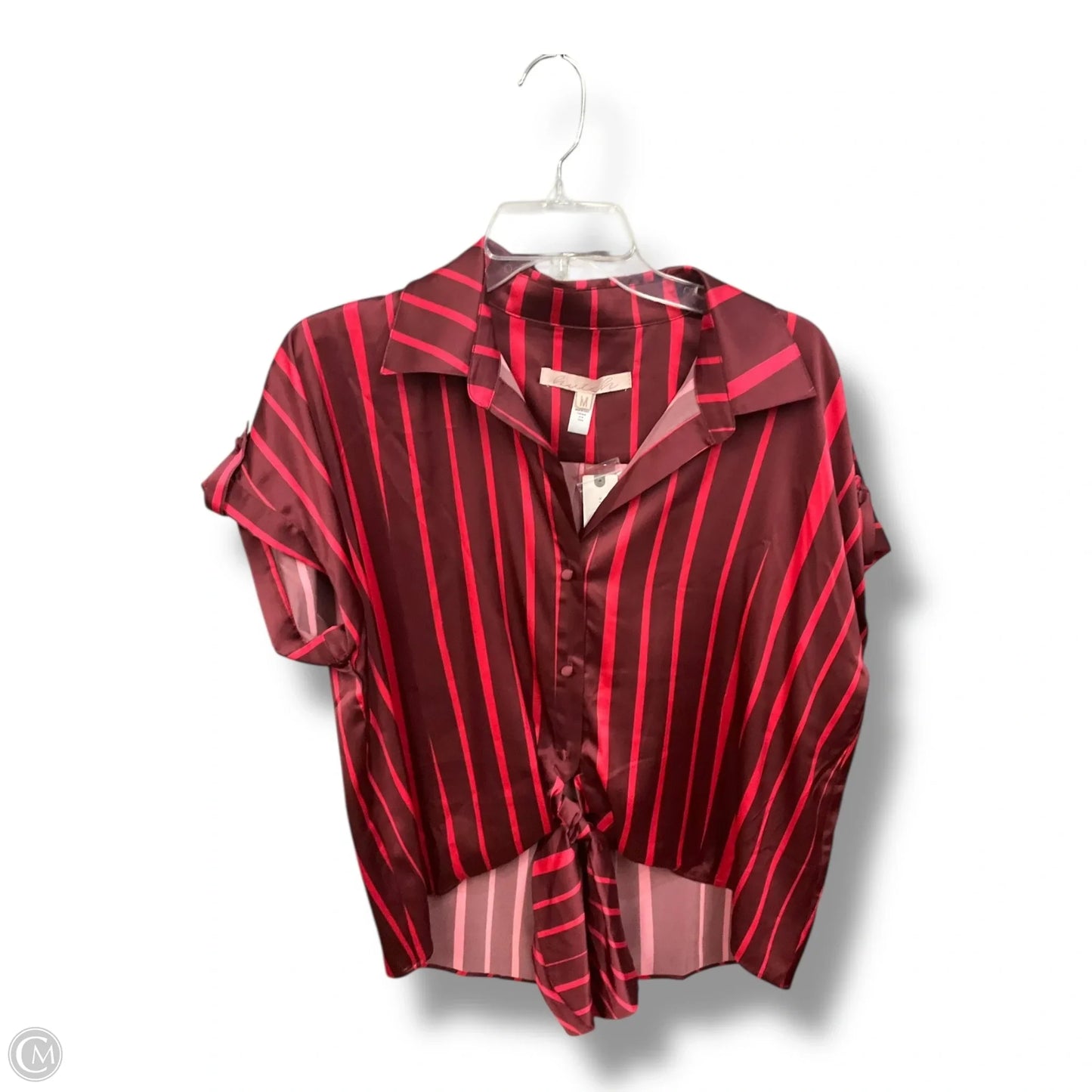 Blouse Sleeveless By Anthropologie In Striped Pattern, Size: M