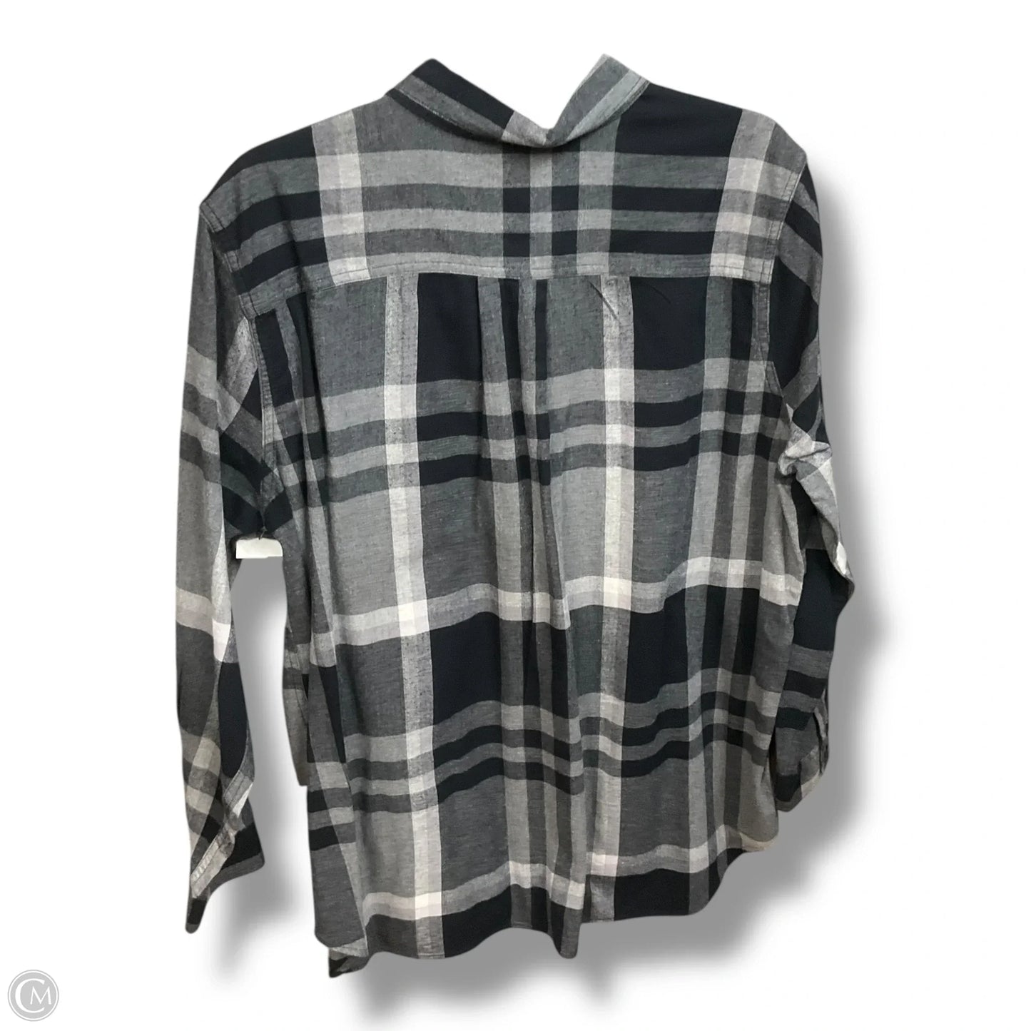 Blouse Long Sleeve By Eddie Bauer In Plaid Pattern, Size: Xxl