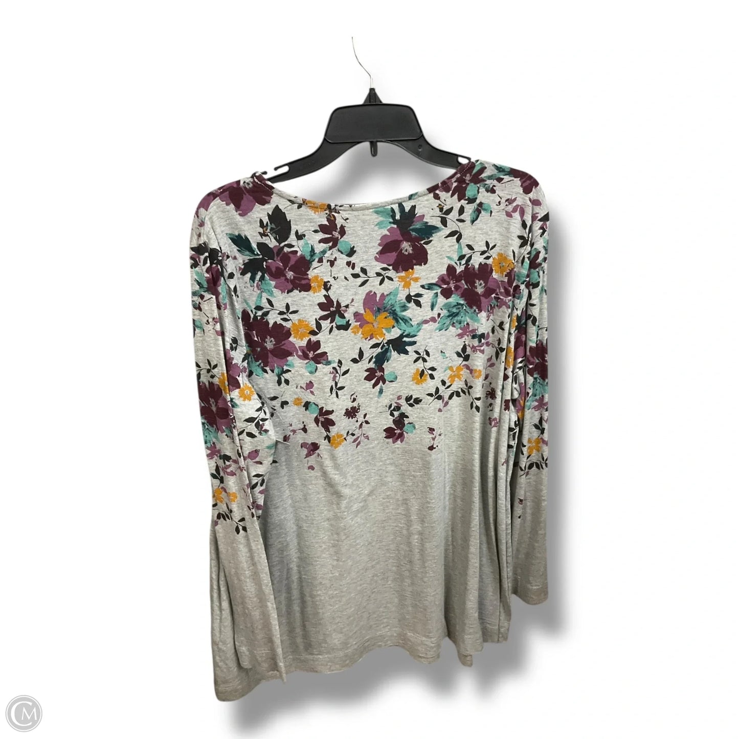 Top Long Sleeve By J. Jill In Floral Print, Size: Xl