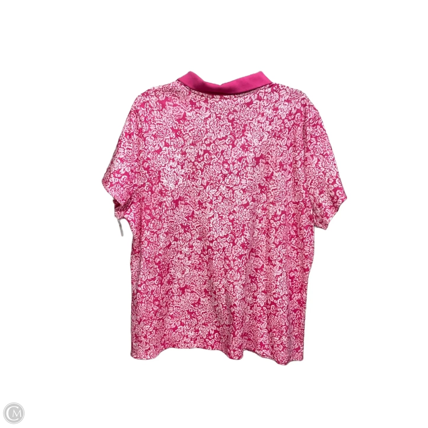 Top Short Sleeve By Karen Scott In Pink, Size: Xxl