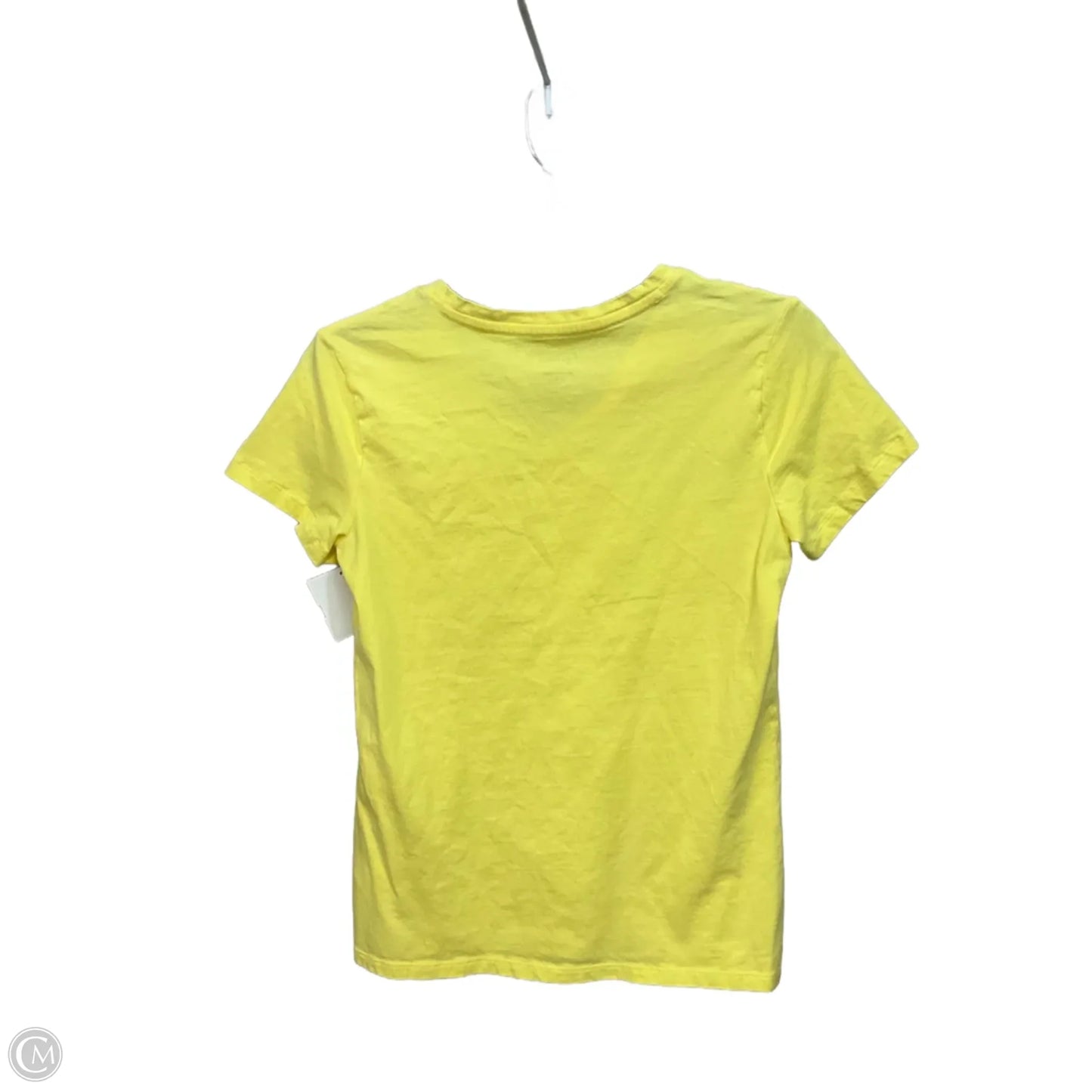 Athletic Top Short Sleeve By Calvin Klein Performance In Yellow, Size: S