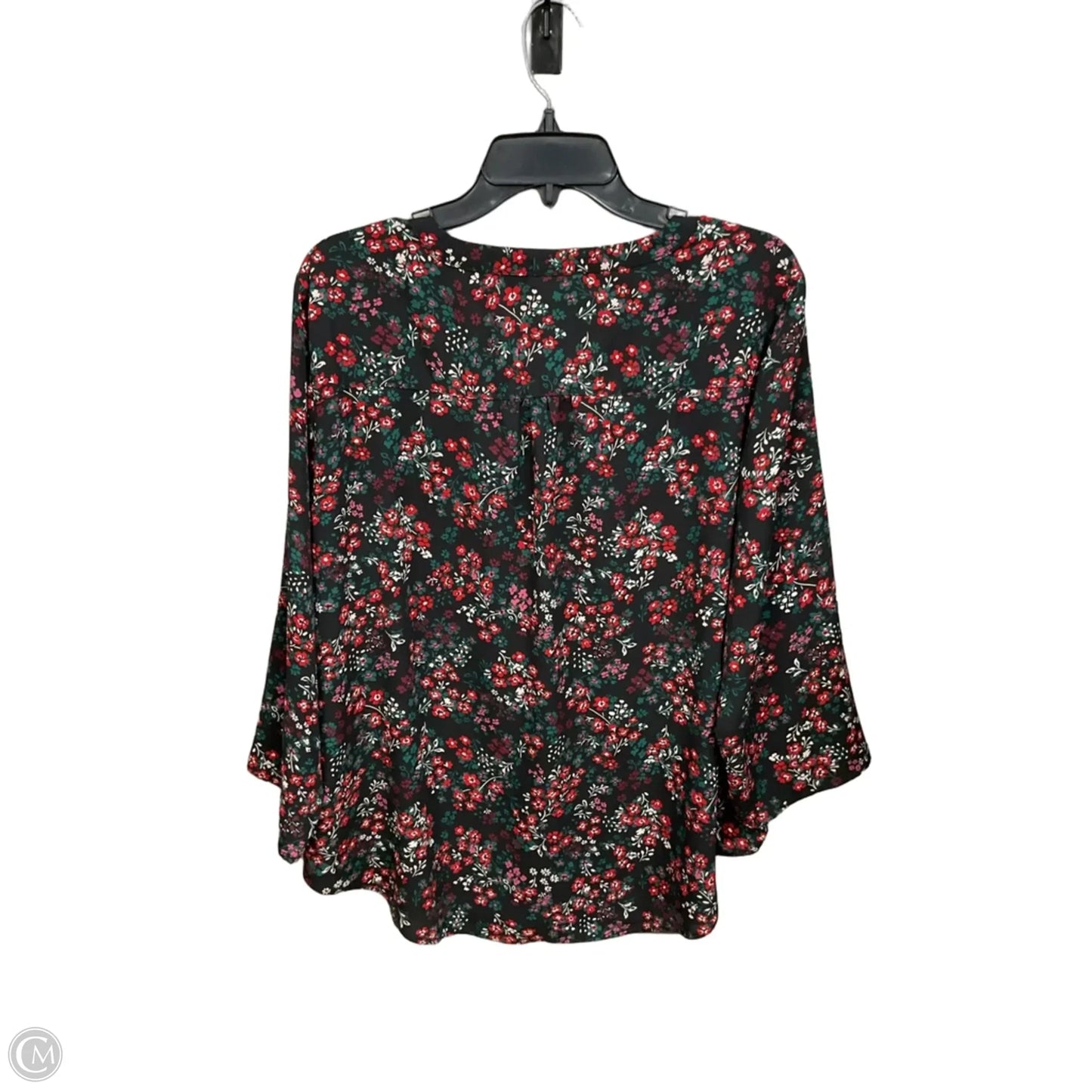 Blouse Long Sleeve By Maurices In Floral Print, Size: Xl
