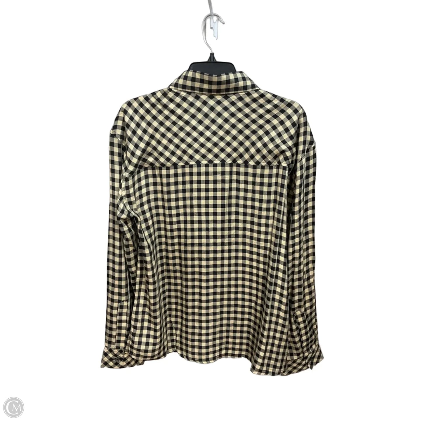 Blouse Long Sleeve By Cmc In Plaid Pattern, Size: S