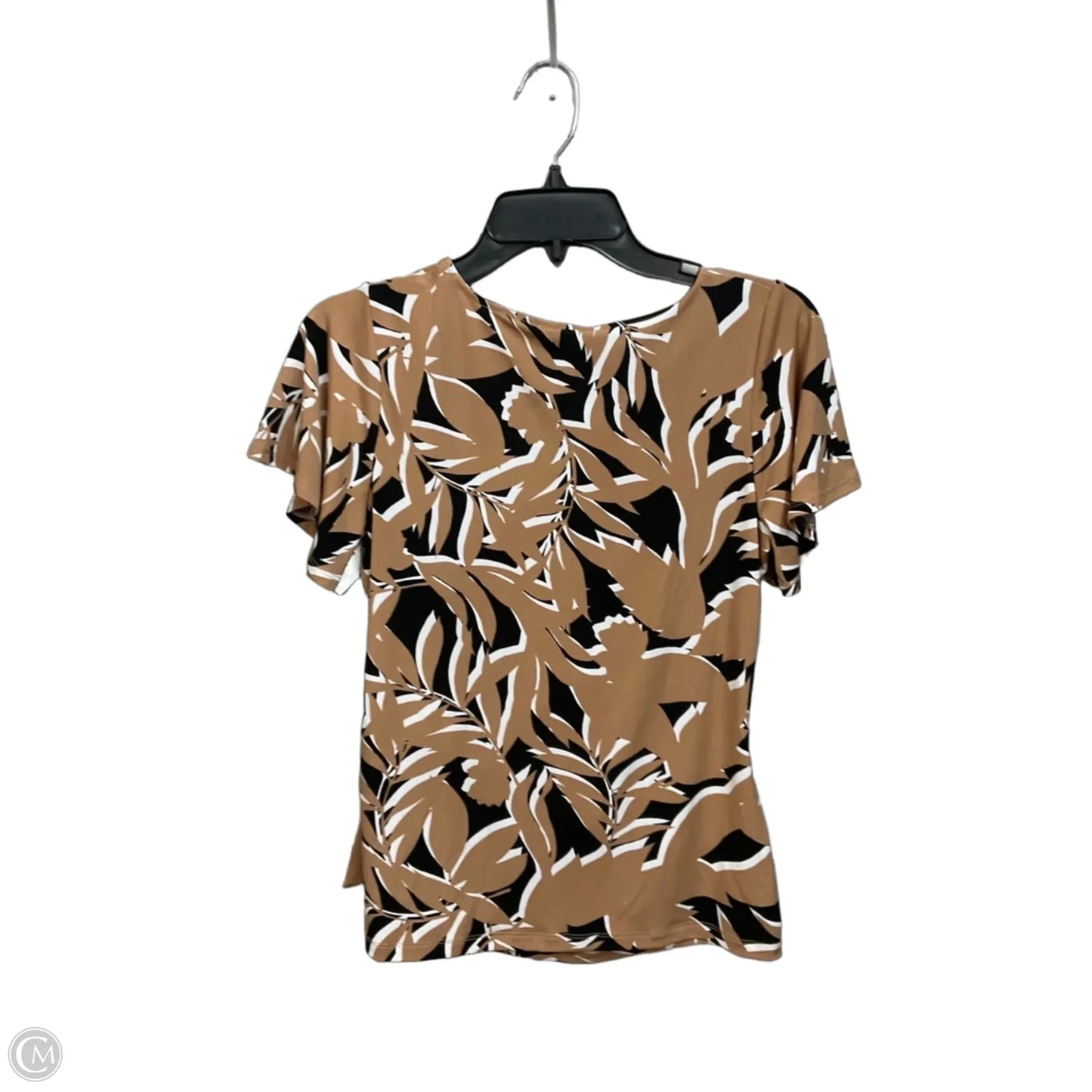 Top Short Sleeve By Liz Claiborne In Black & Brown, Size: Sp