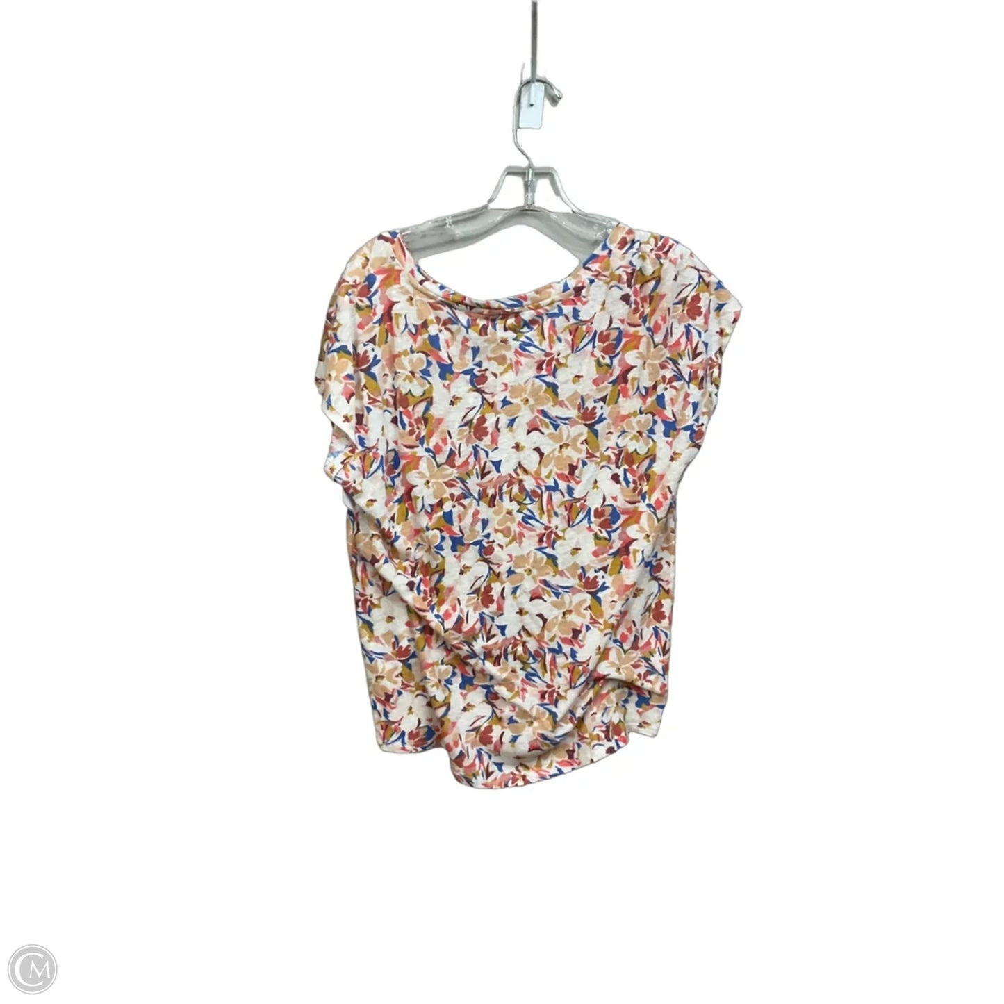 Top Short Sleeve By Banana Republic In Floral Print, Size: M