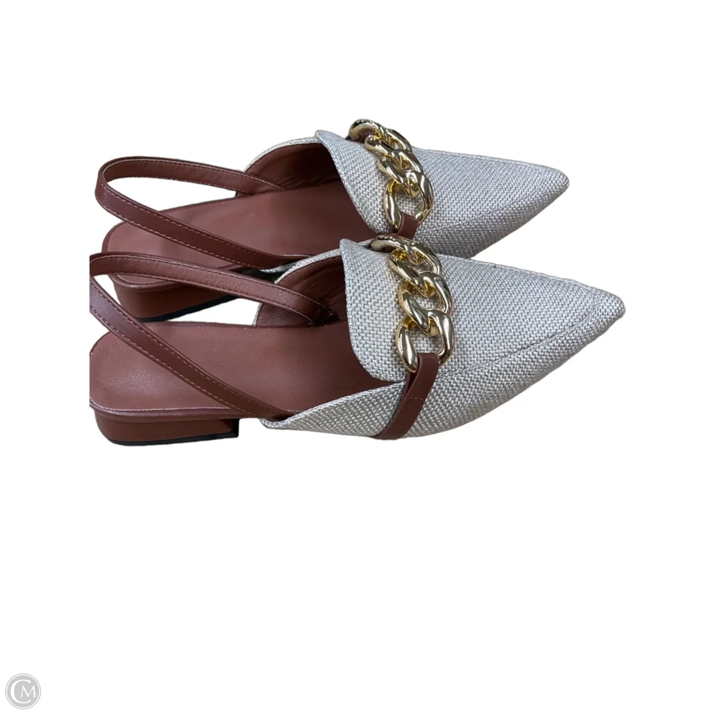 Shoes Heels Block By Clothes Mentor In Tan, Size: 6.5
