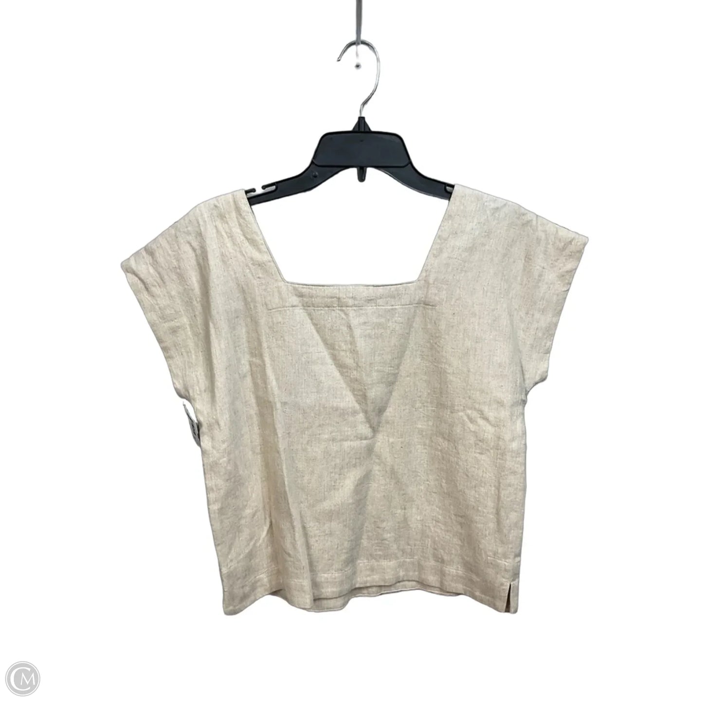Top Short Sleeve By Madewell In Tan, Size: Xxs