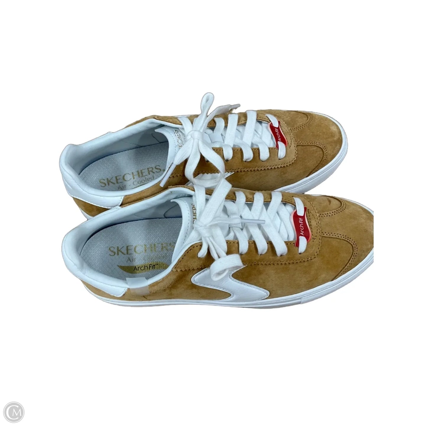 Shoes Sneakers By Skechers In Tan & White, Size: 8.5