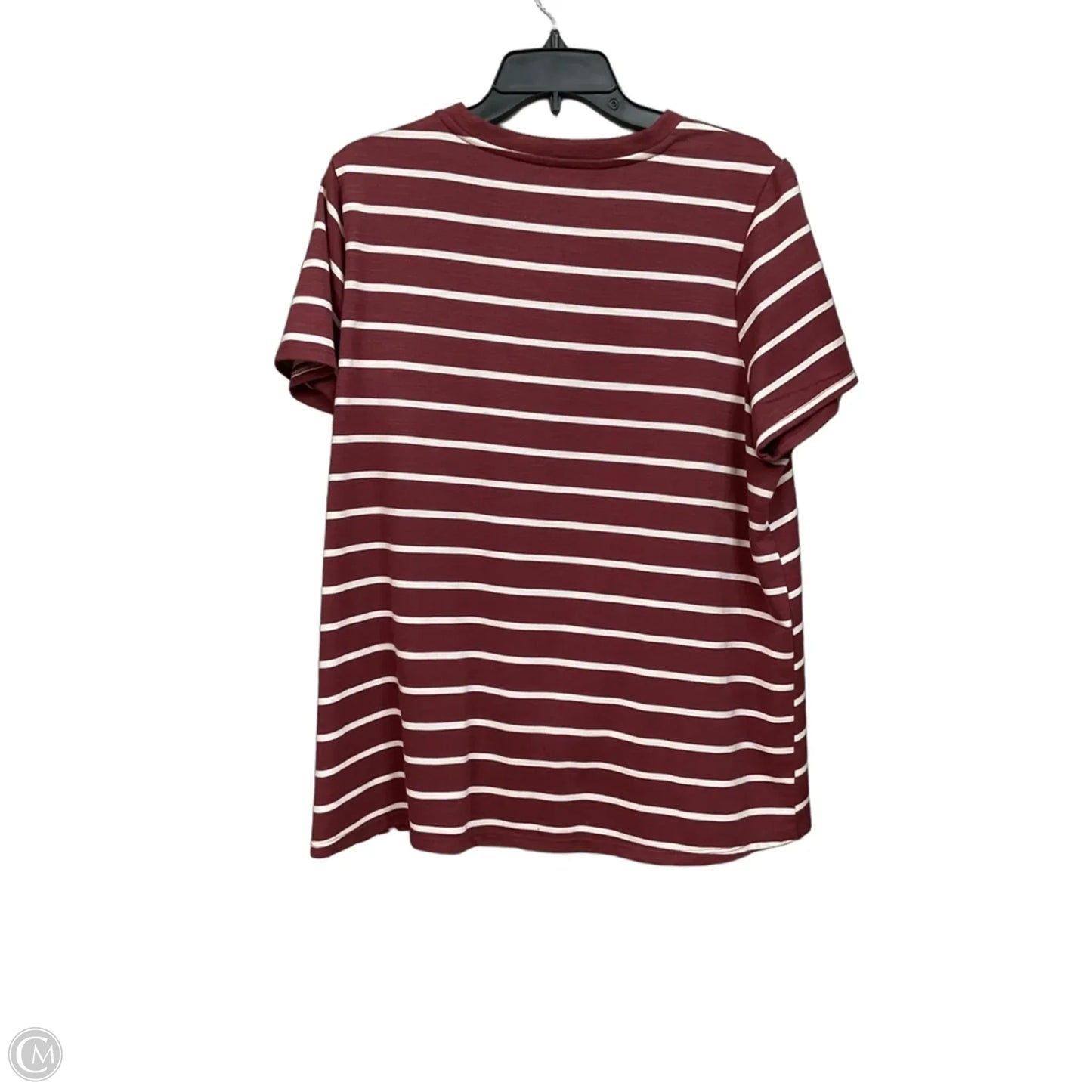 Top Short Sleeve By Maurices In Striped Pattern, Size: 1x