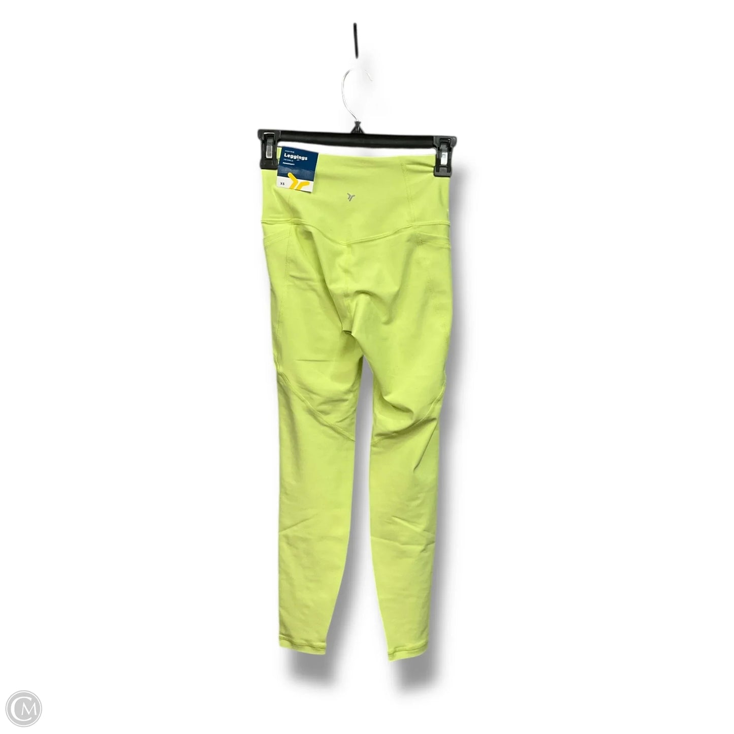 Athletic Leggings By Old Navy In Chartreuse, Size: Xs