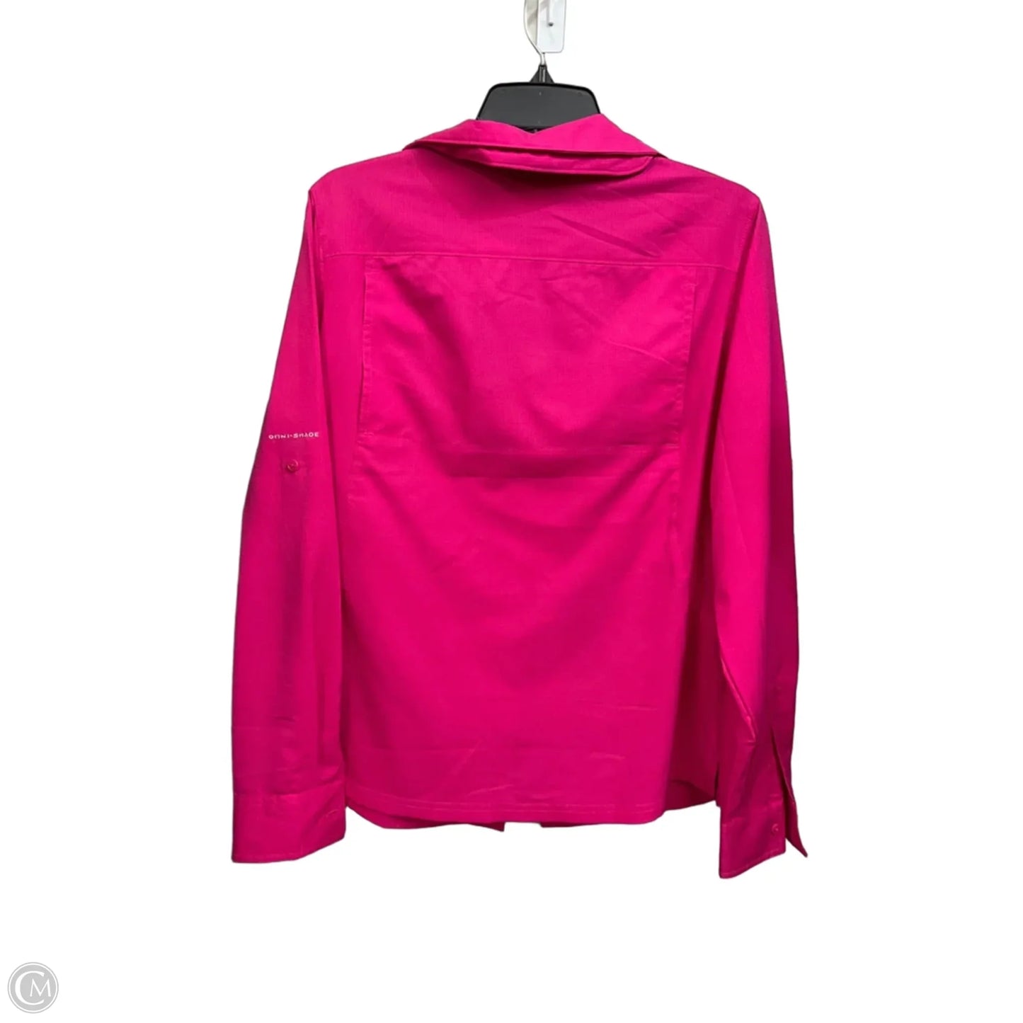 Athletic Top Long Sleeve Collar By Columbia In Pink, Size: M