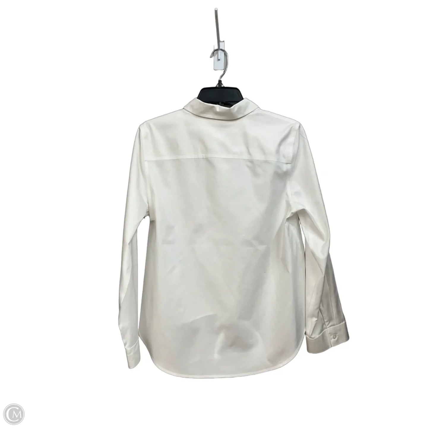 Blouse Long Sleeve By Chicos In White, Size: M