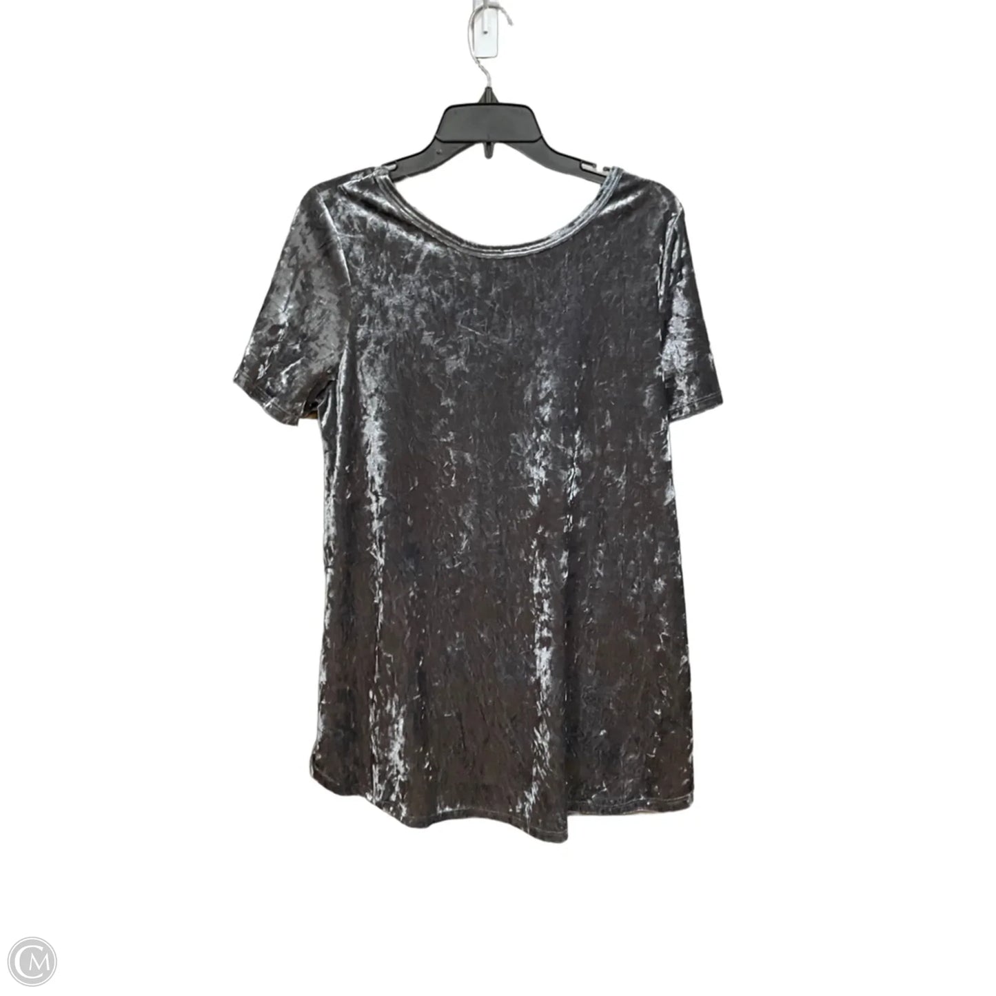 Top Short Sleeve By Ee Some In Grey, Size: L
