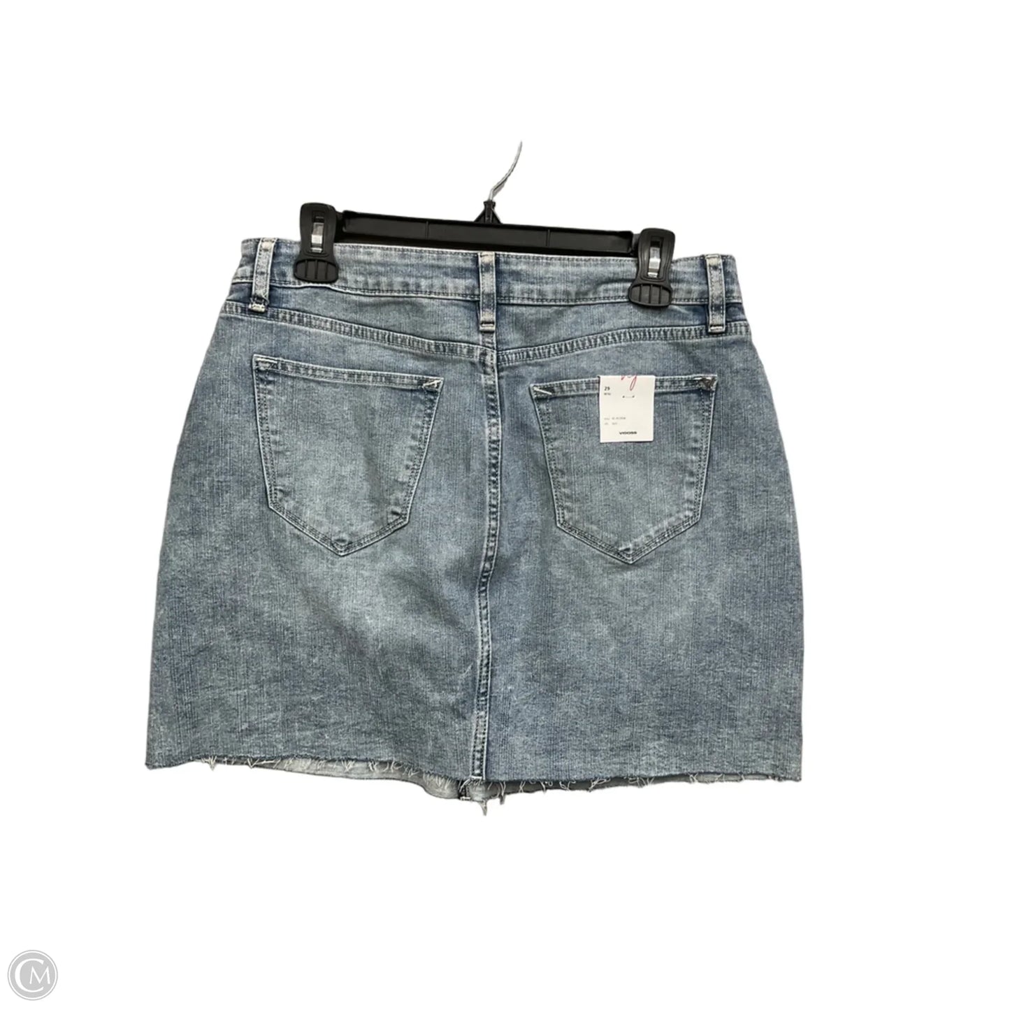 Skirt Mini & Short By Vigoss In Blue Denim, Size: 8